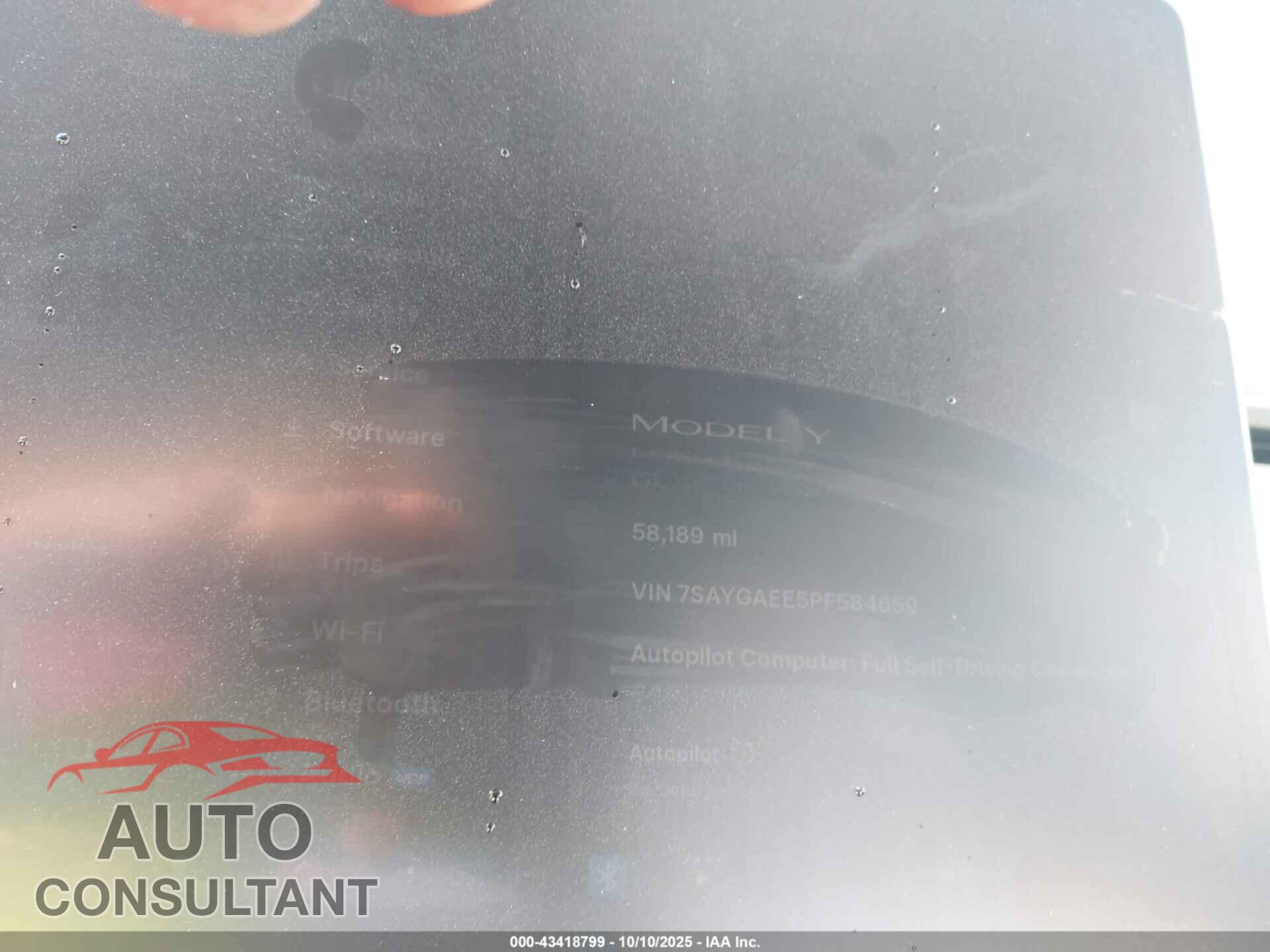 TESLA MODEL Y 2023 - 7SAYGAEE5PF584659