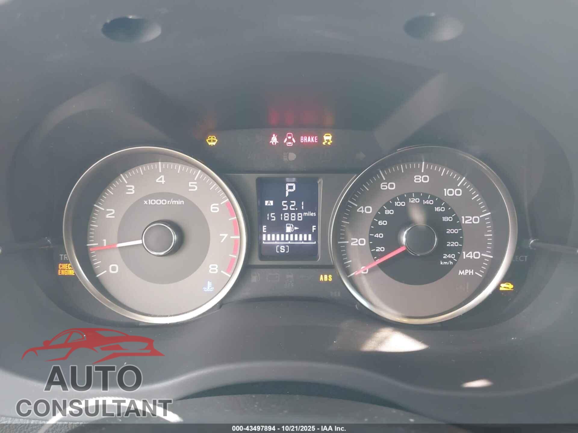 SUBARU FORESTER 2015 - JF2SJGDC7FH494498