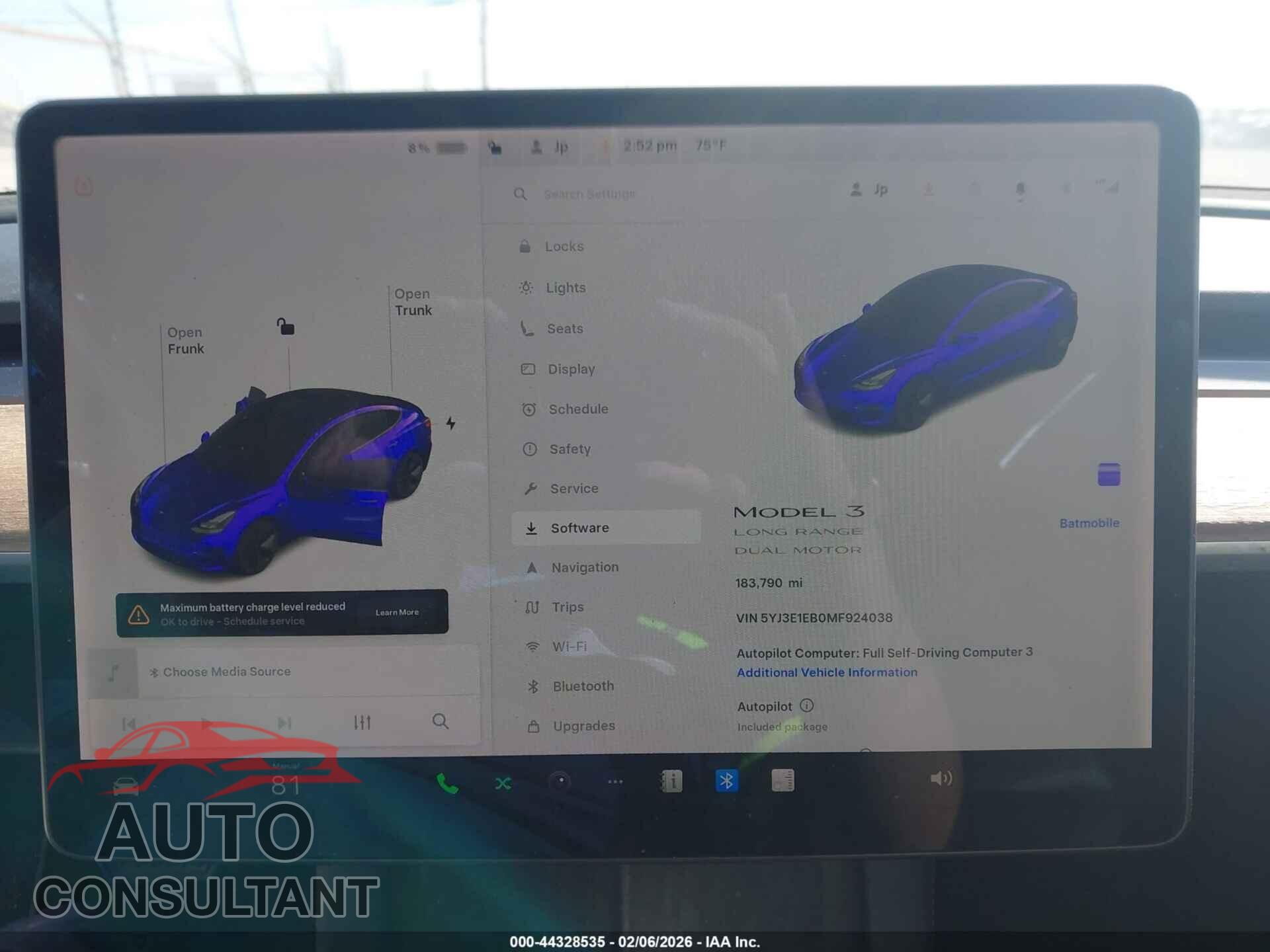 TESLA MODEL 3 2021 - 5YJ3E1EB0MF924038