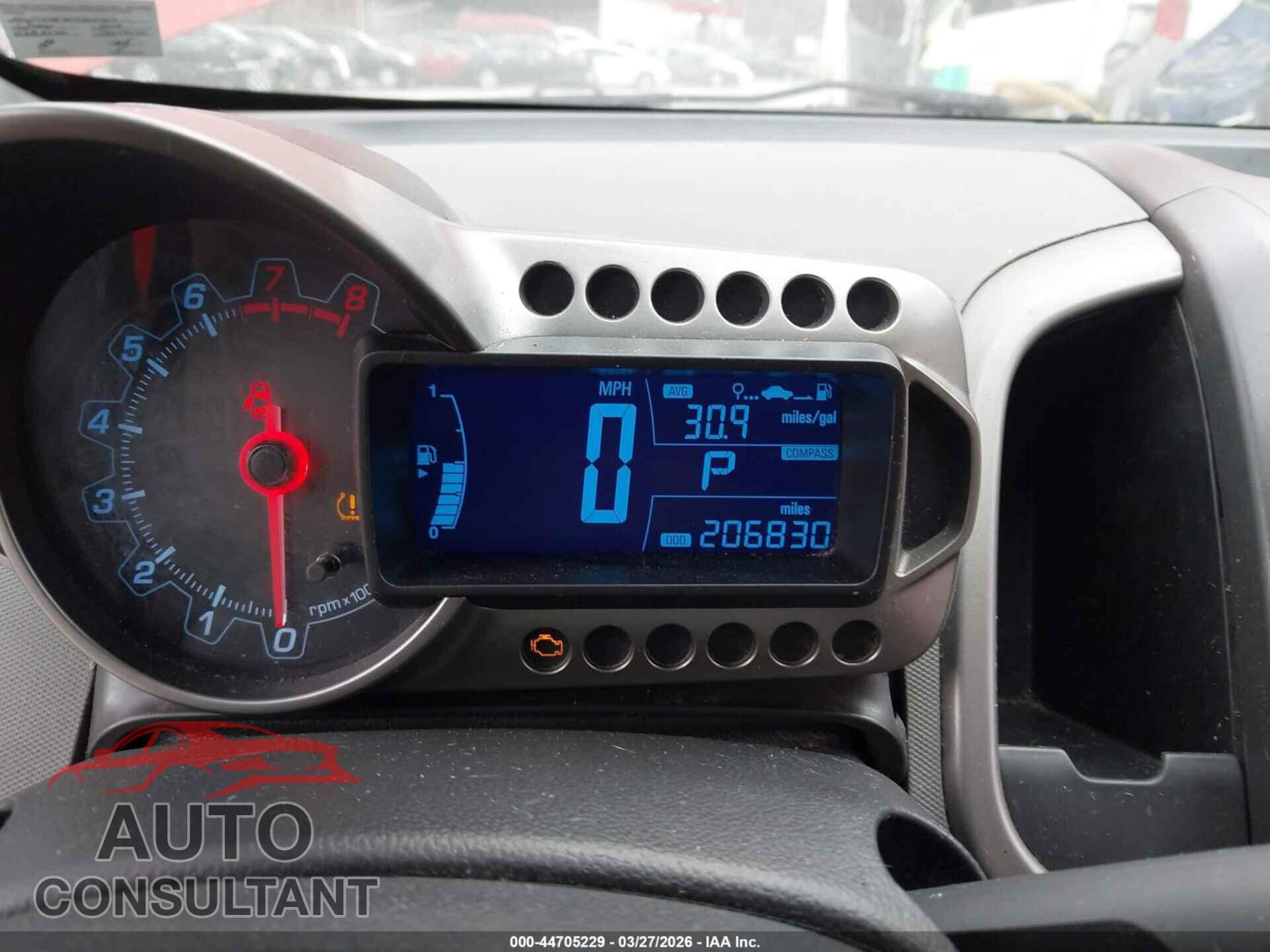 CHEVROLET SONIC 2012 - 1G1JC6SB7C4212767