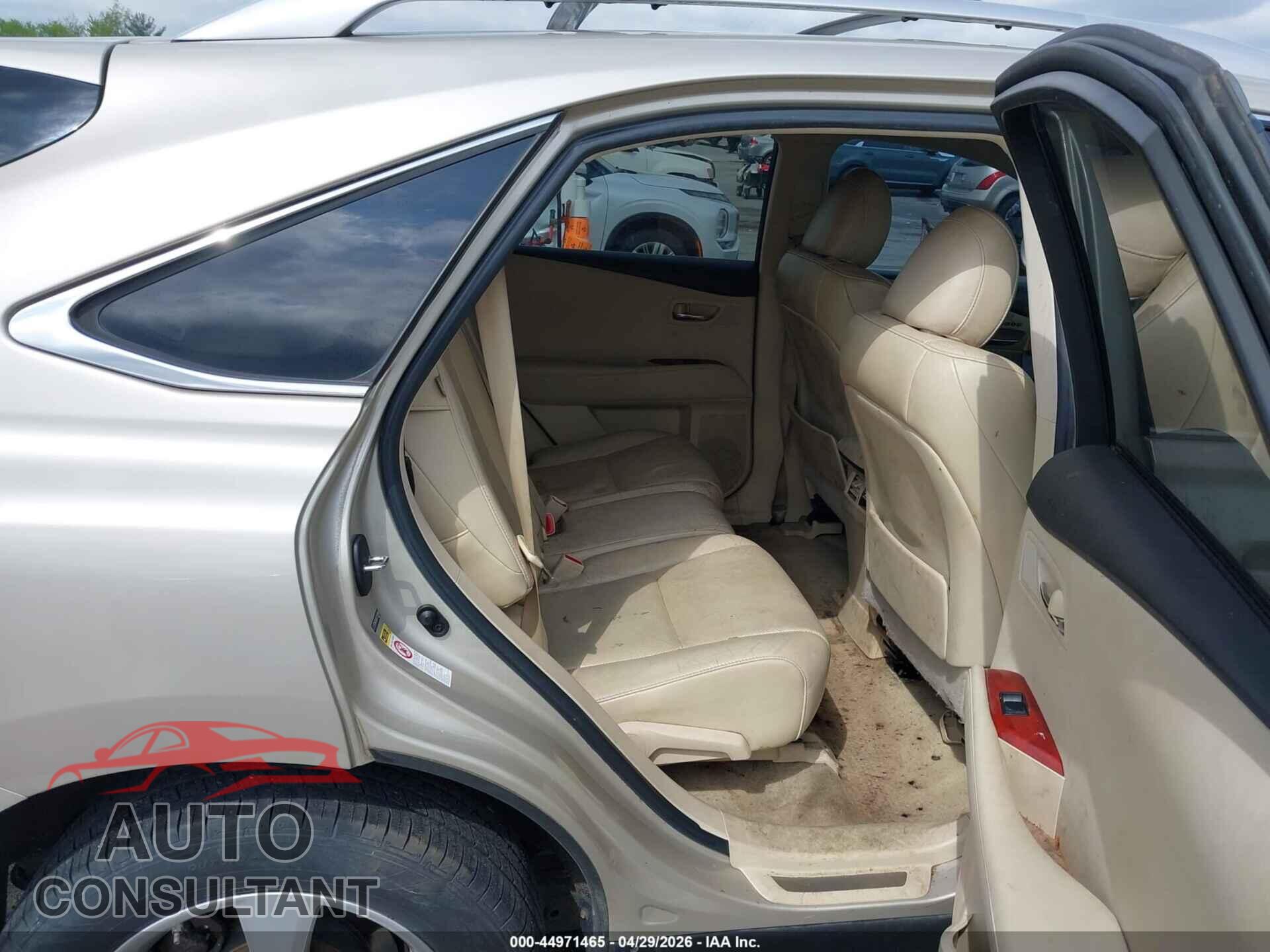 LEXUS RX 350 2012 - 2T2BK1BA3CC138166