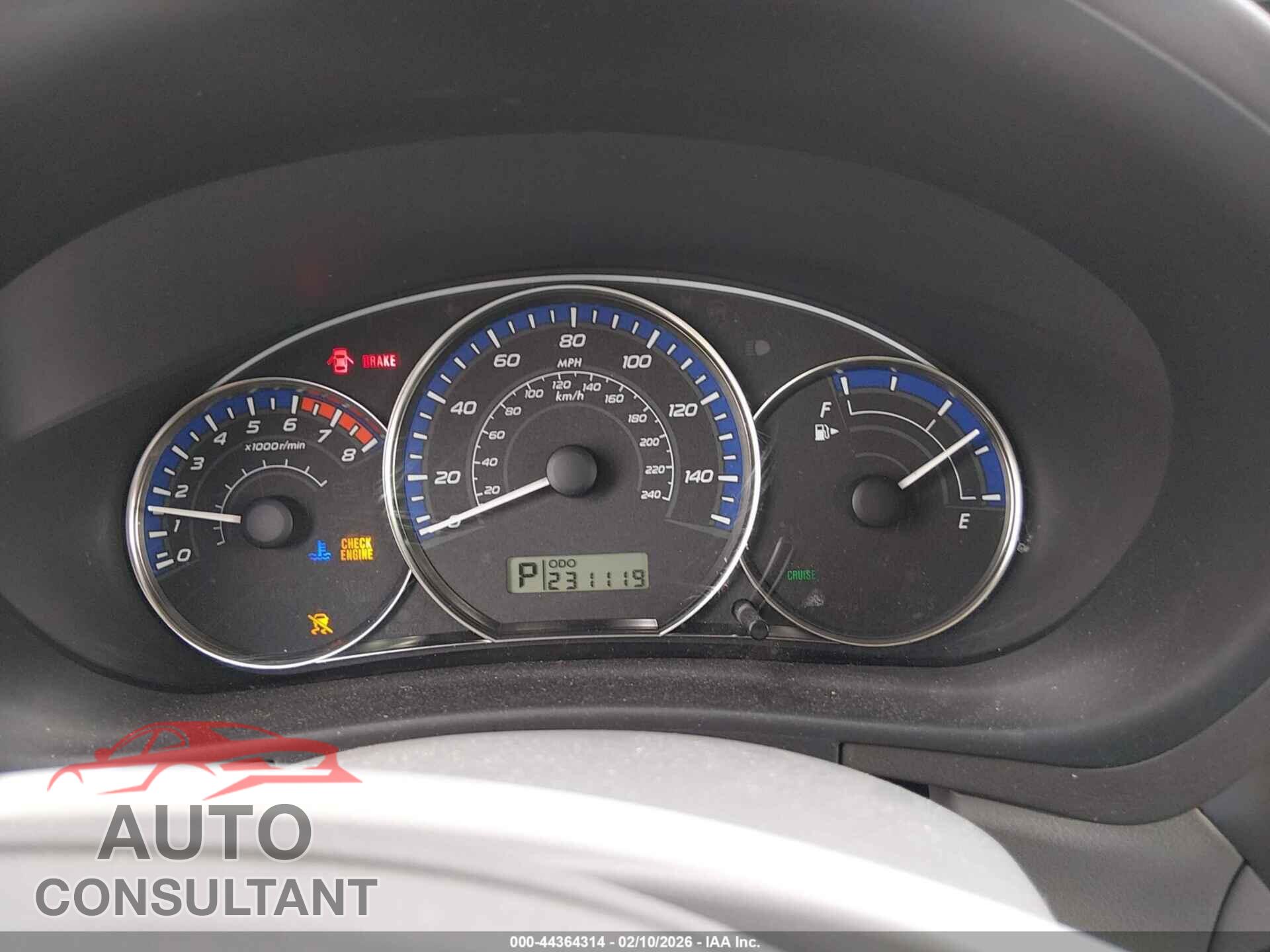 SUBARU FORESTER 2010 - JF2SH6BCXAH772828