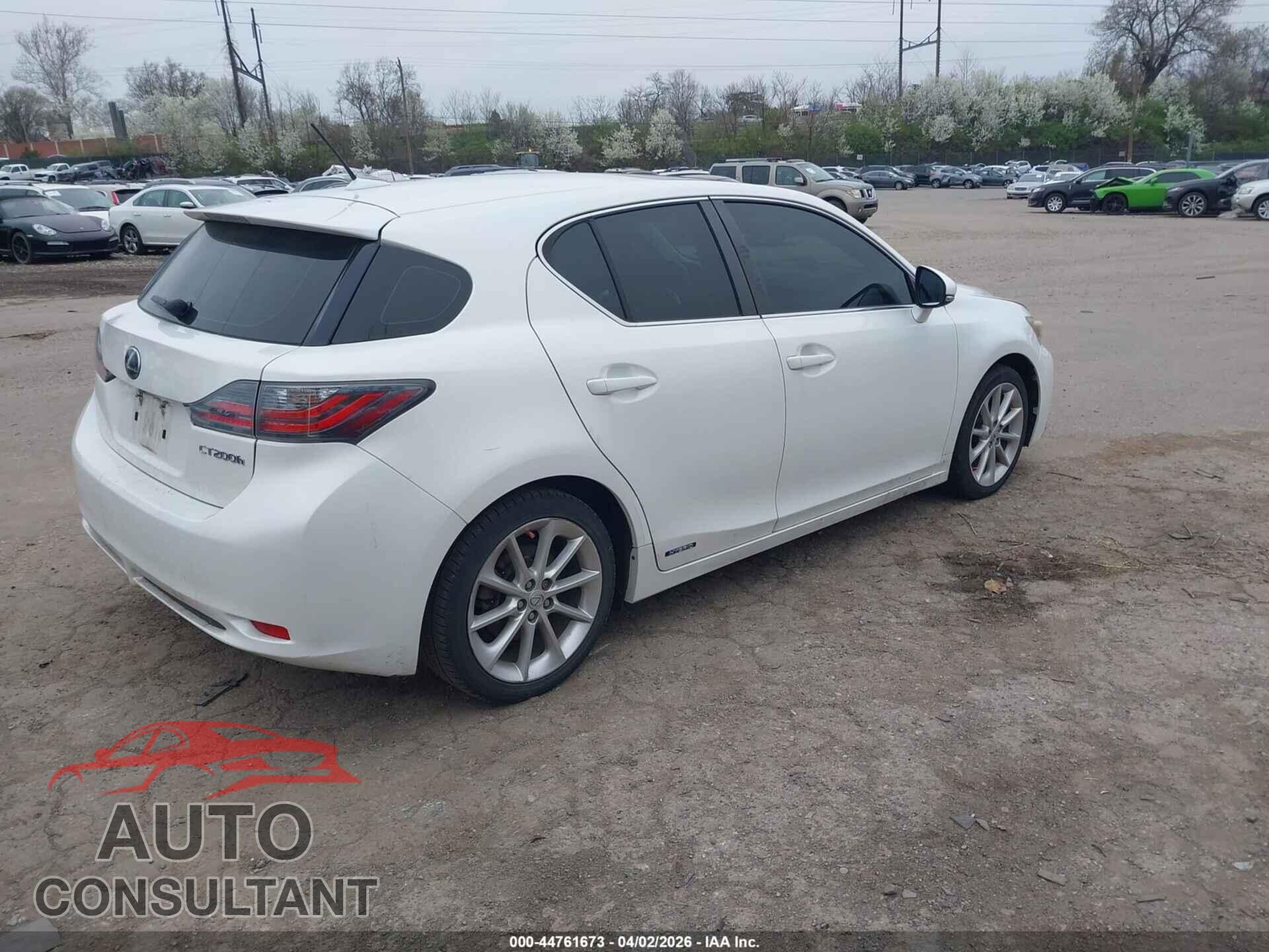 LEXUS CT 200H 2012 - JTHKD5BH1C2119079