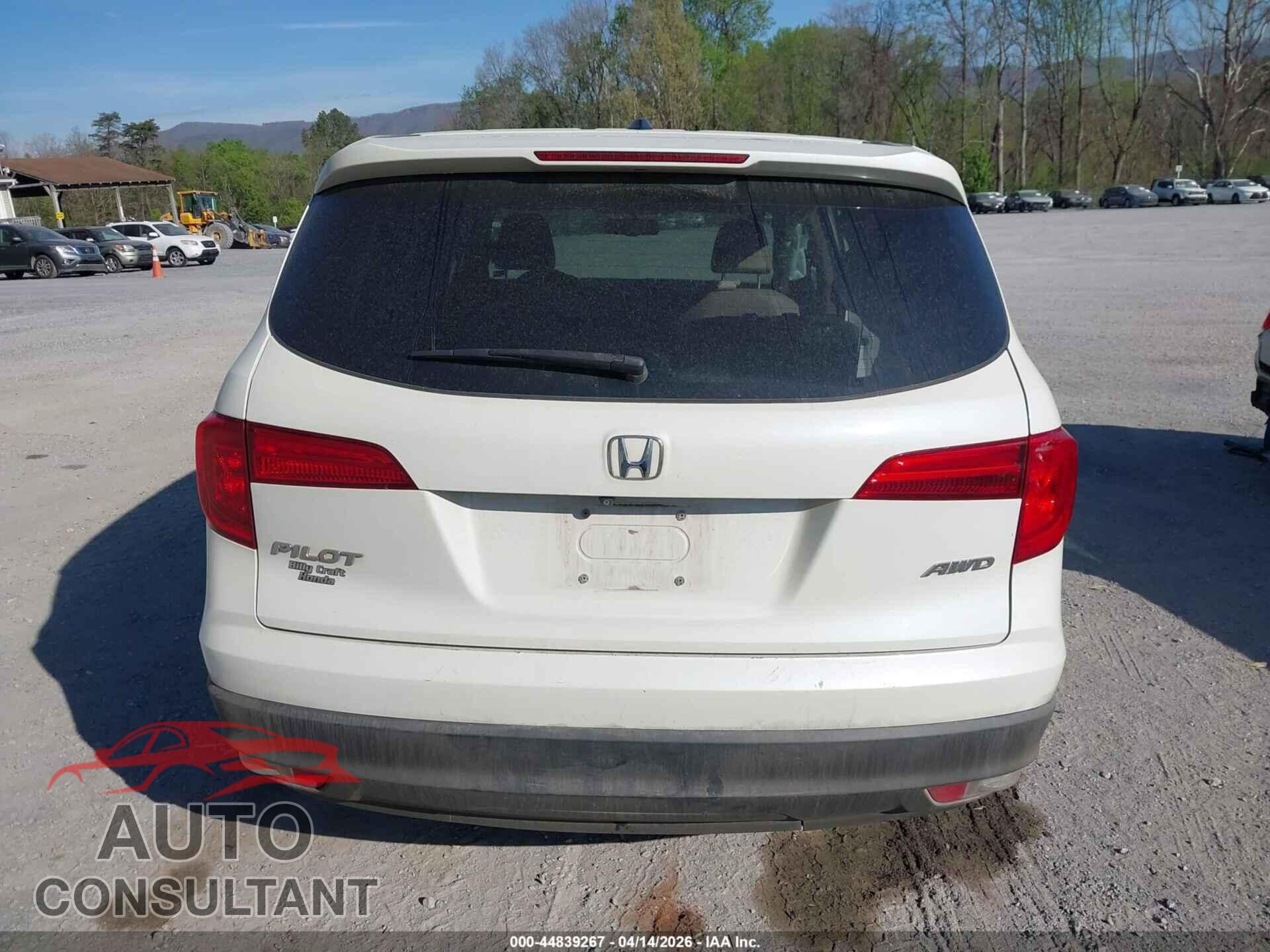 HONDA PILOT 2017 - 5FNYF6H5XHB054570