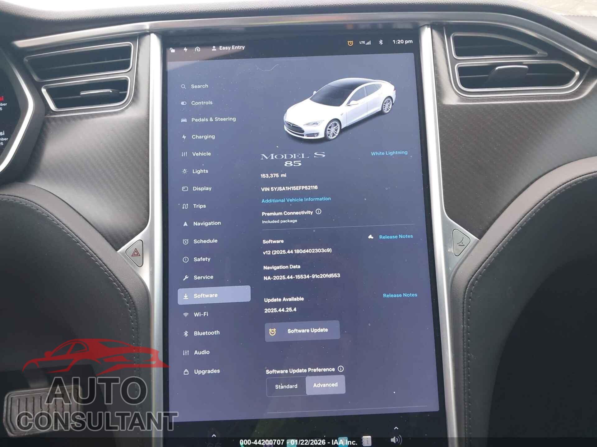 TESLA MODEL S 2014 - 5YJSA1H15EFP52116