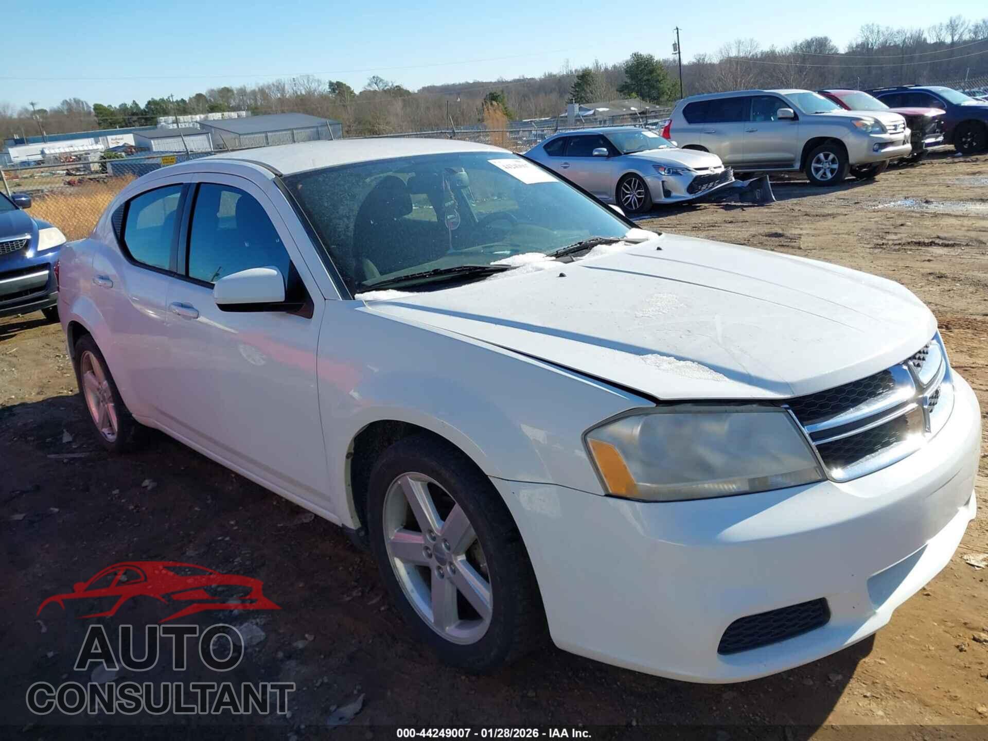 DODGE AVENGER 2012 - 1C3CDZCB1CN137009