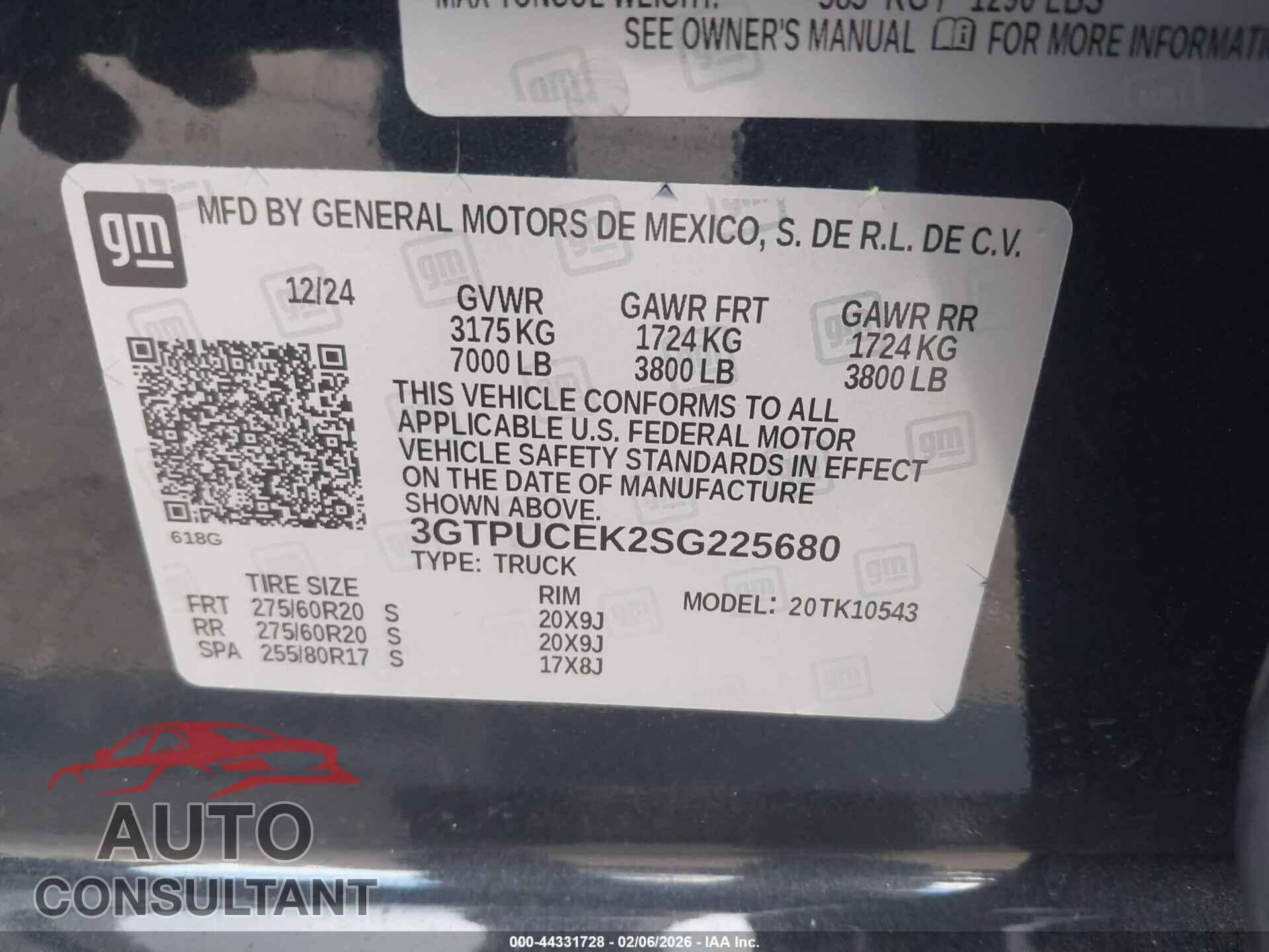 GMC SIERRA 1500 2025 - 3GTPUCEK2SG225680