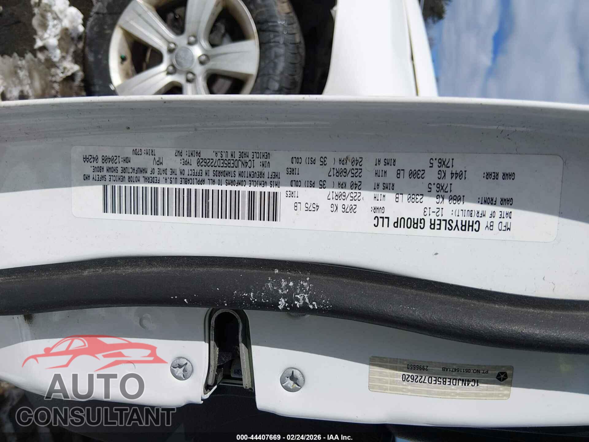 JEEP COMPASS 2014 - 1C4NJDEB5ED722620
