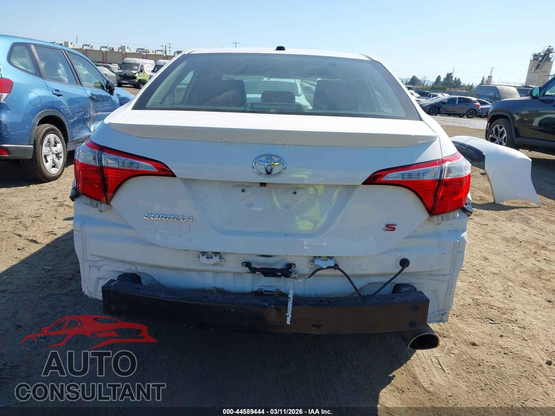 TOYOTA COROLLA 2016 - 5YFBURHE3GP391212