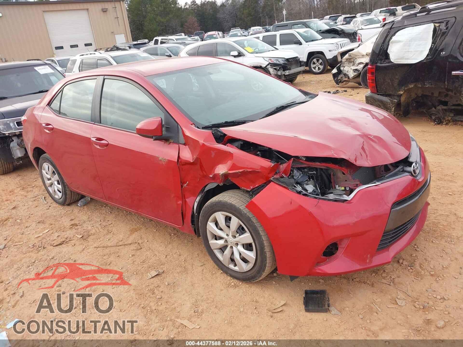 TOYOTA COROLLA 2016 - 5YFBURHE2GP432400
