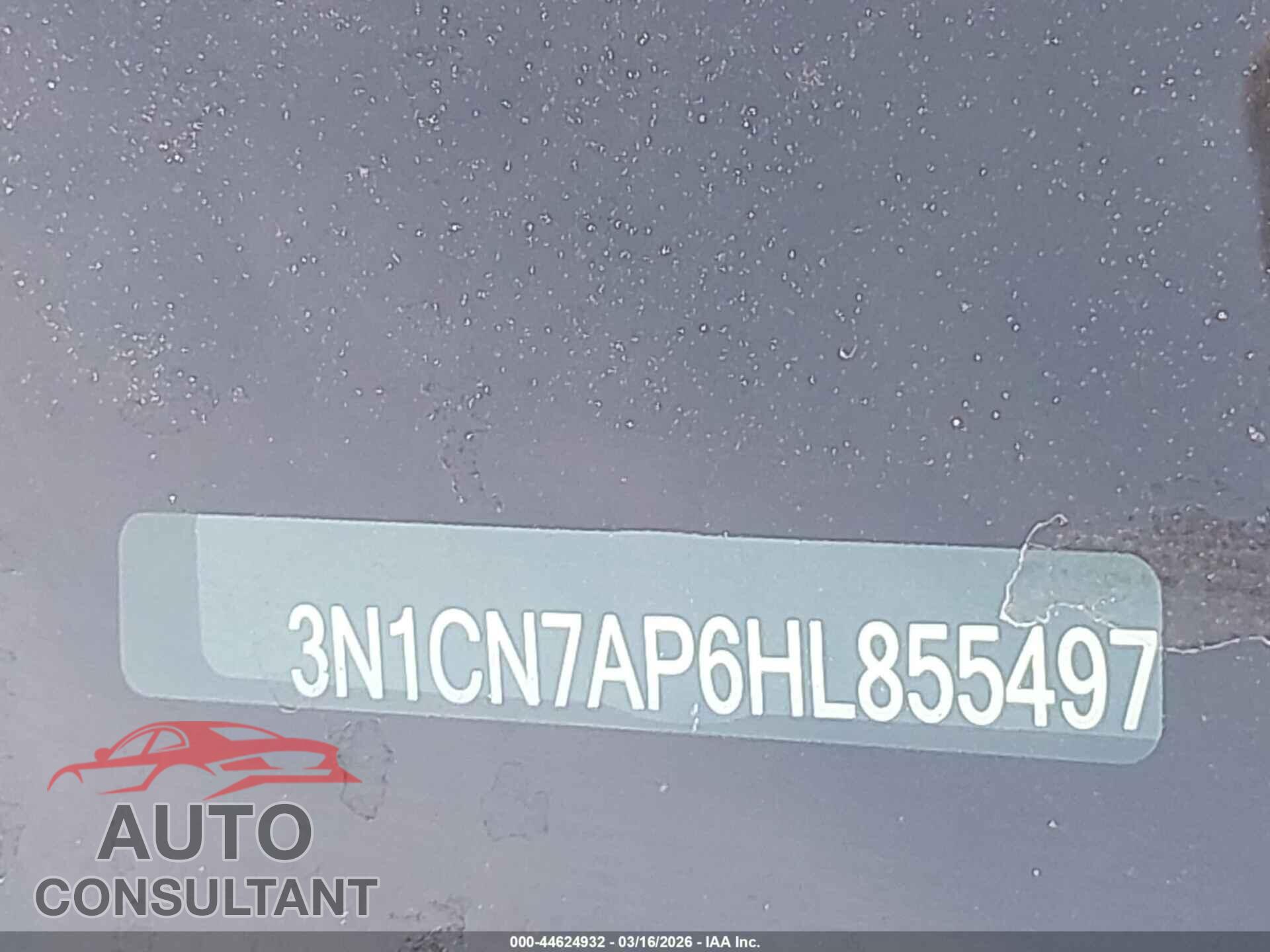 NISSAN VERSA 2017 - 3N1CN7AP6HL855497