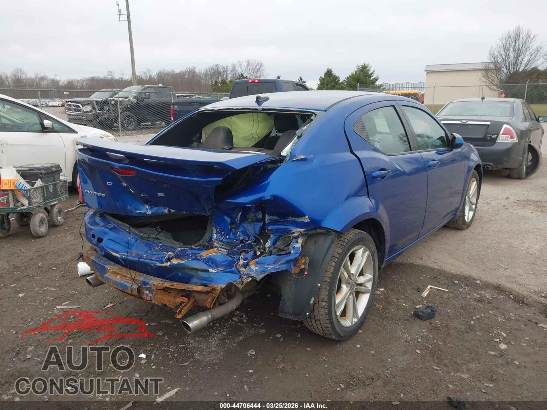 DODGE AVENGER 2012 - 1C3CDZEGXCN182569