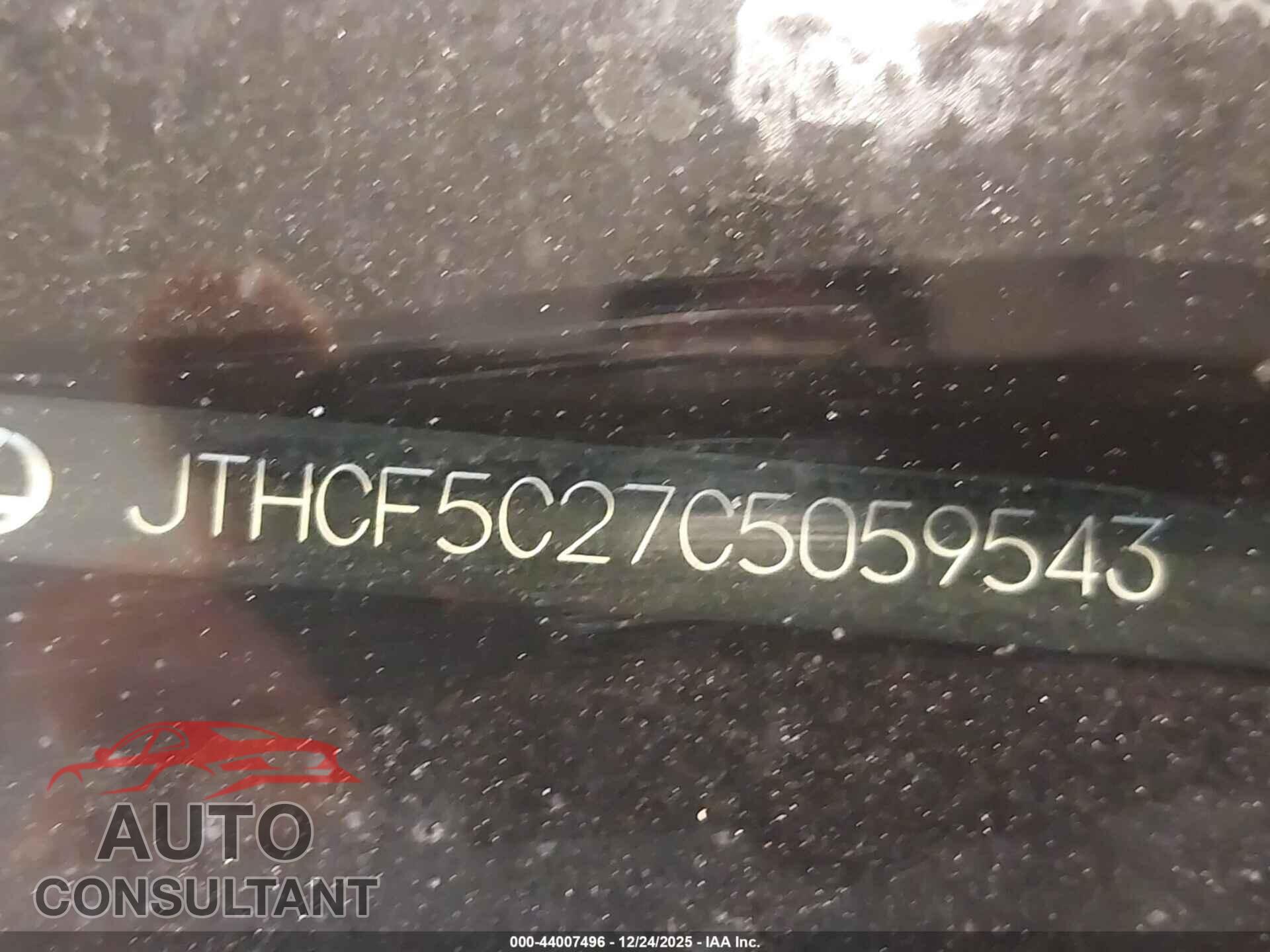 LEXUS IS 250 2012 - JTHCF5C27C5059543
