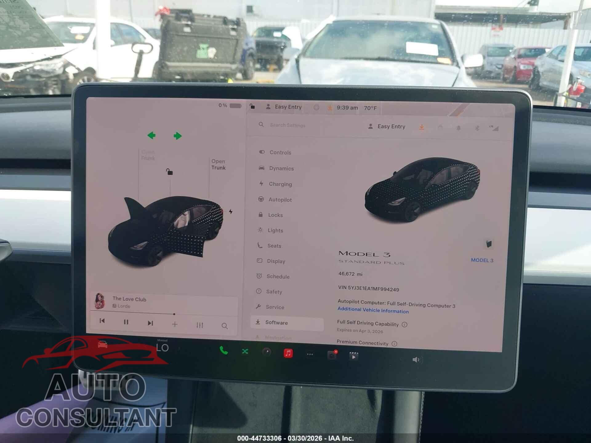 TESLA MODEL 3 2021 - 5YJ3E1EA1MF994249