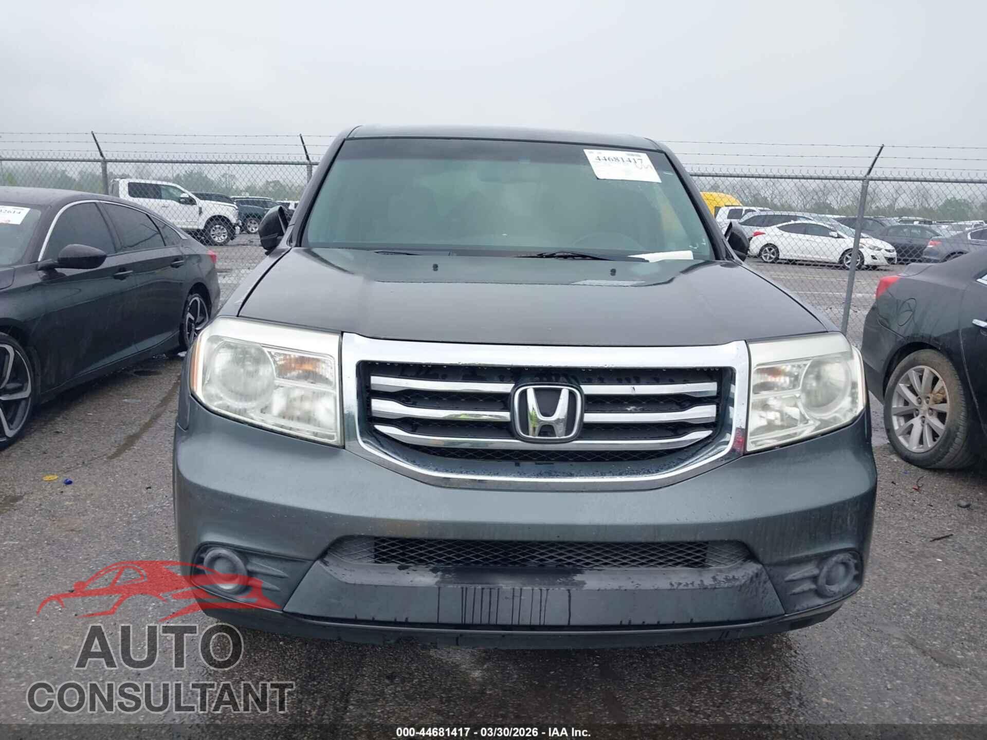 HONDA PILOT 2012 - 5FNYF3H21CB038268