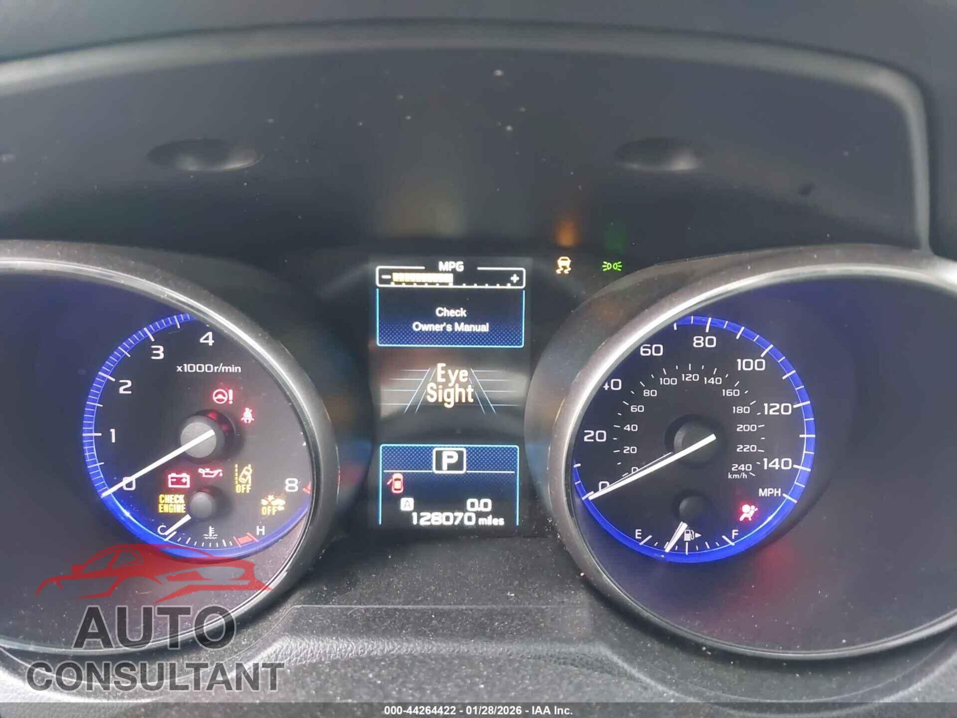 SUBARU OUTBACK 2019 - 4S4BSABC4K3229648