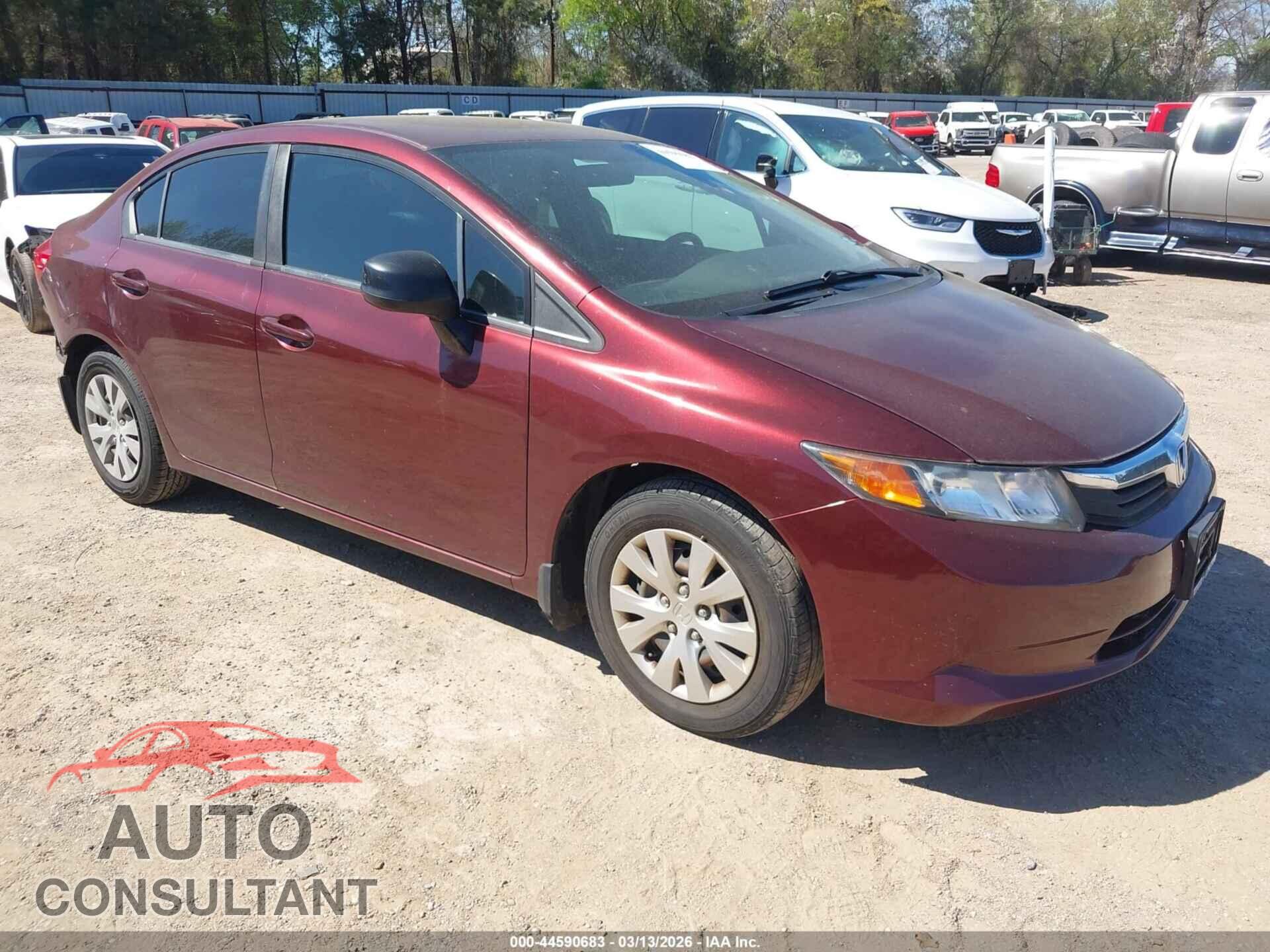 HONDA CIVIC 2012 - JHMFB2F52CS001192