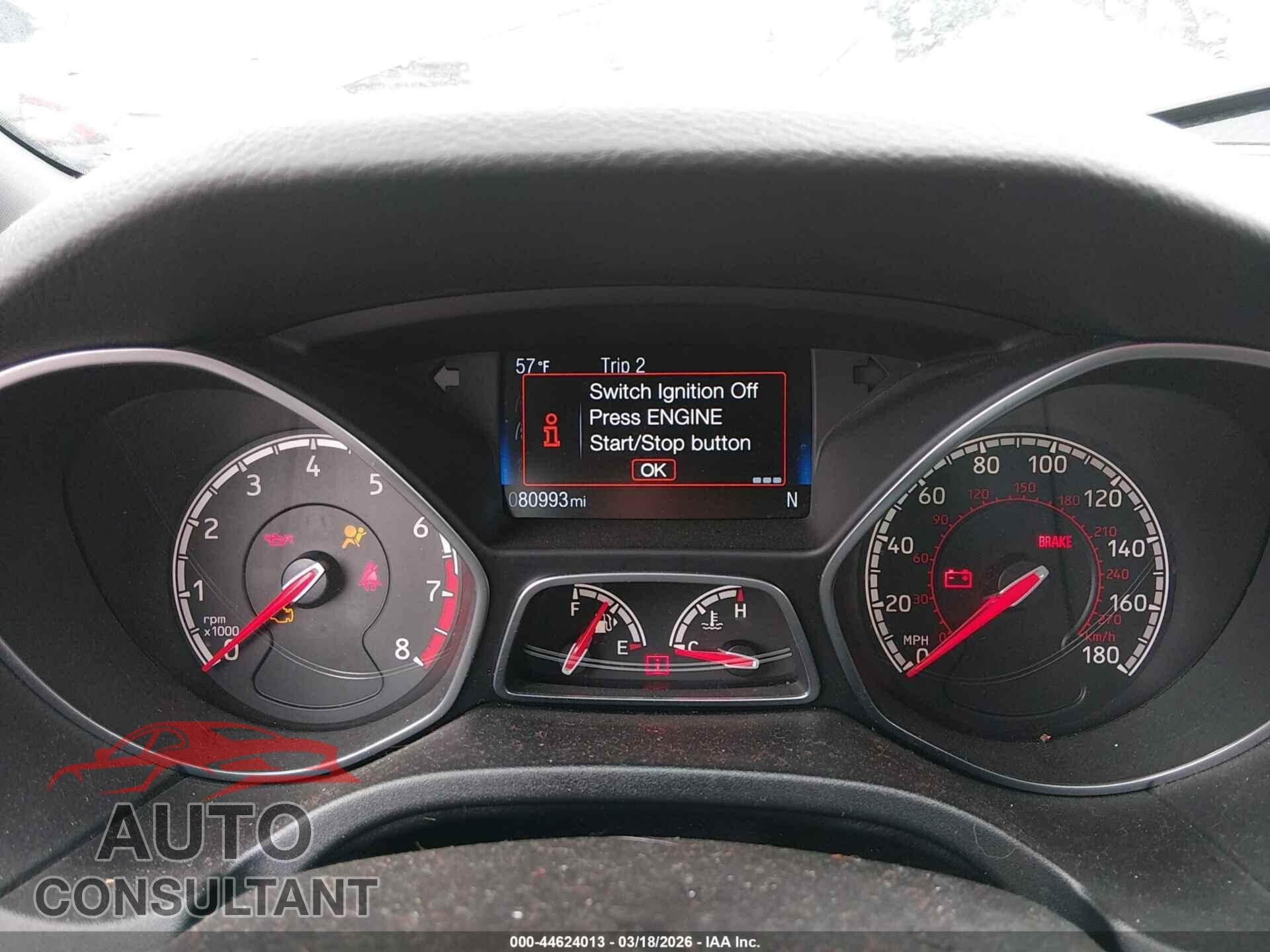 FORD FOCUS ST 2017 - 1FADP3L96HL206528