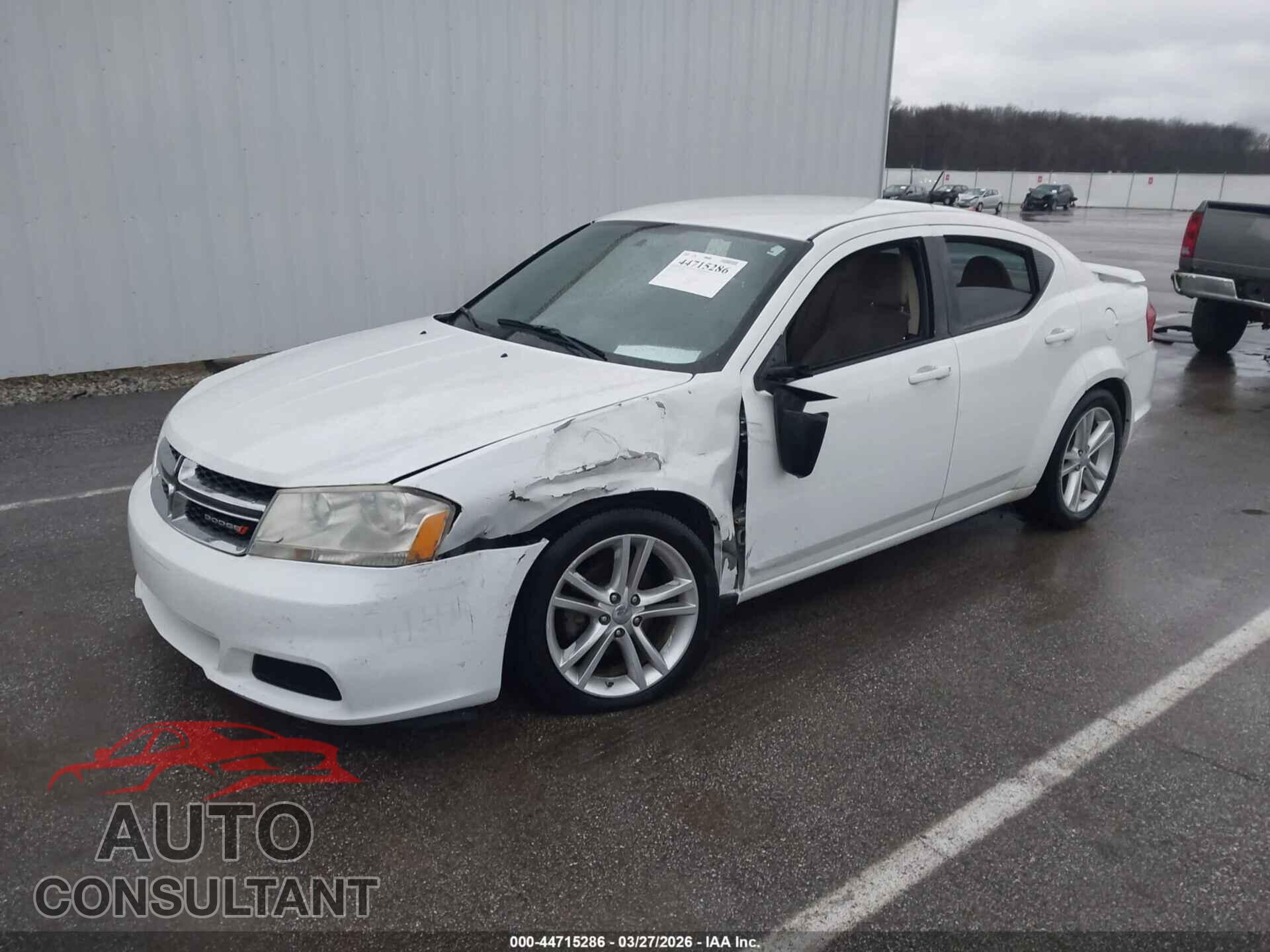 DODGE AVENGER 2012 - 1C3CDZAG0CN254806