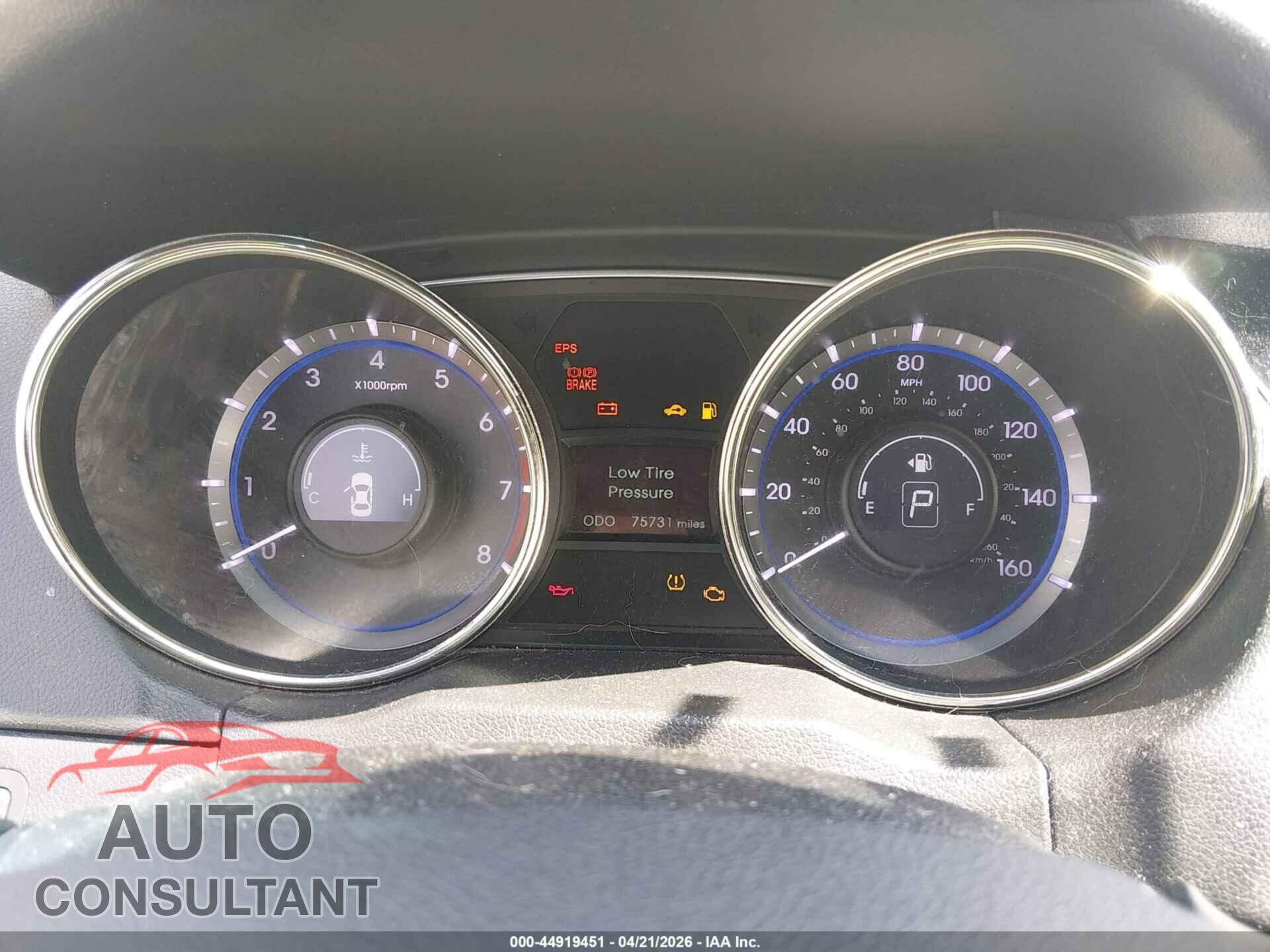 HYUNDAI SONATA 2012 - 5NPEC4ACXCH339840