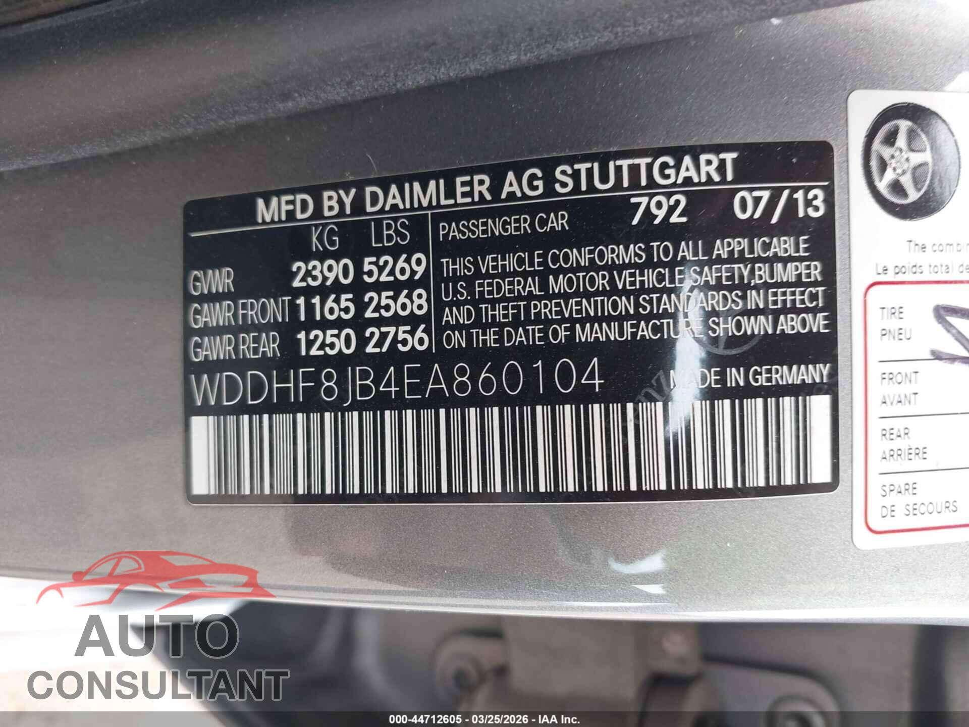 MERCEDES-BENZ E 350 2014 - WDDHF8JB4EA860104