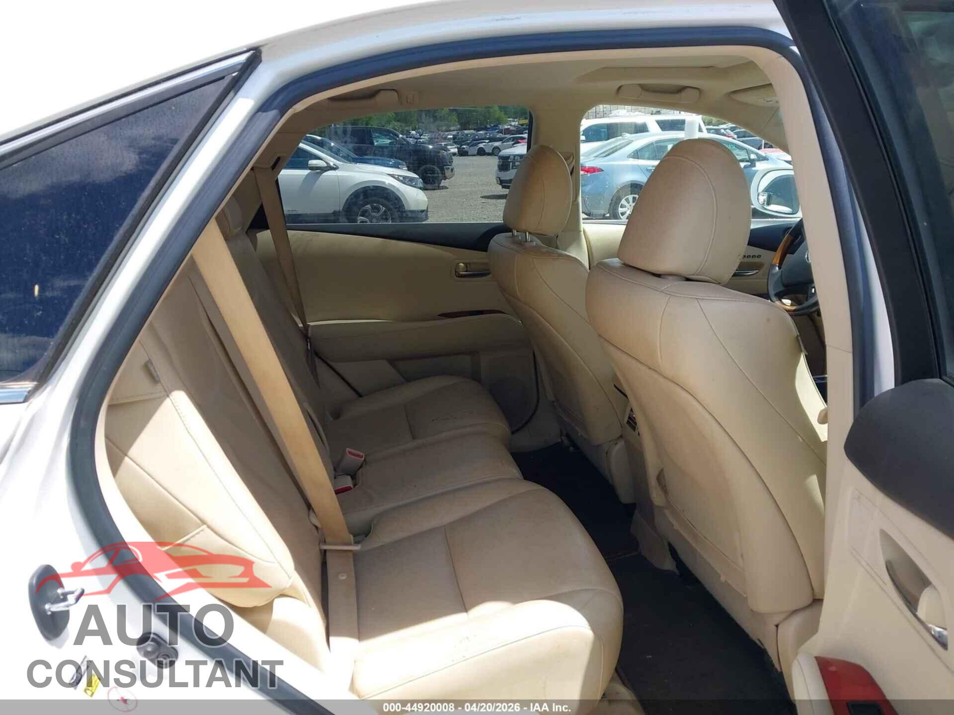 LEXUS RX 350 2010 - 2T2BK1BA4AC015201