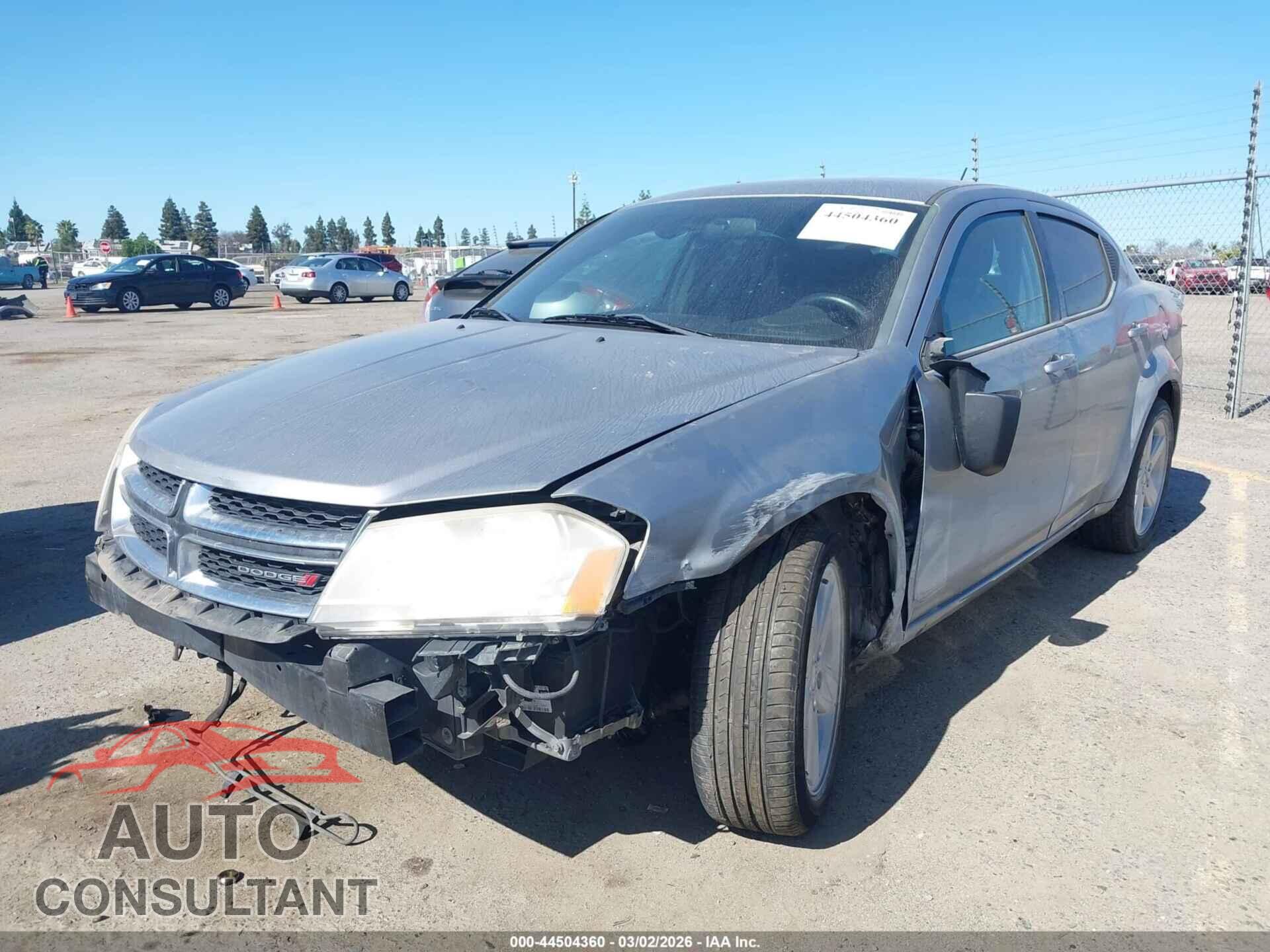 DODGE AVENGER 2013 - 1C3CDZAB8DN643862