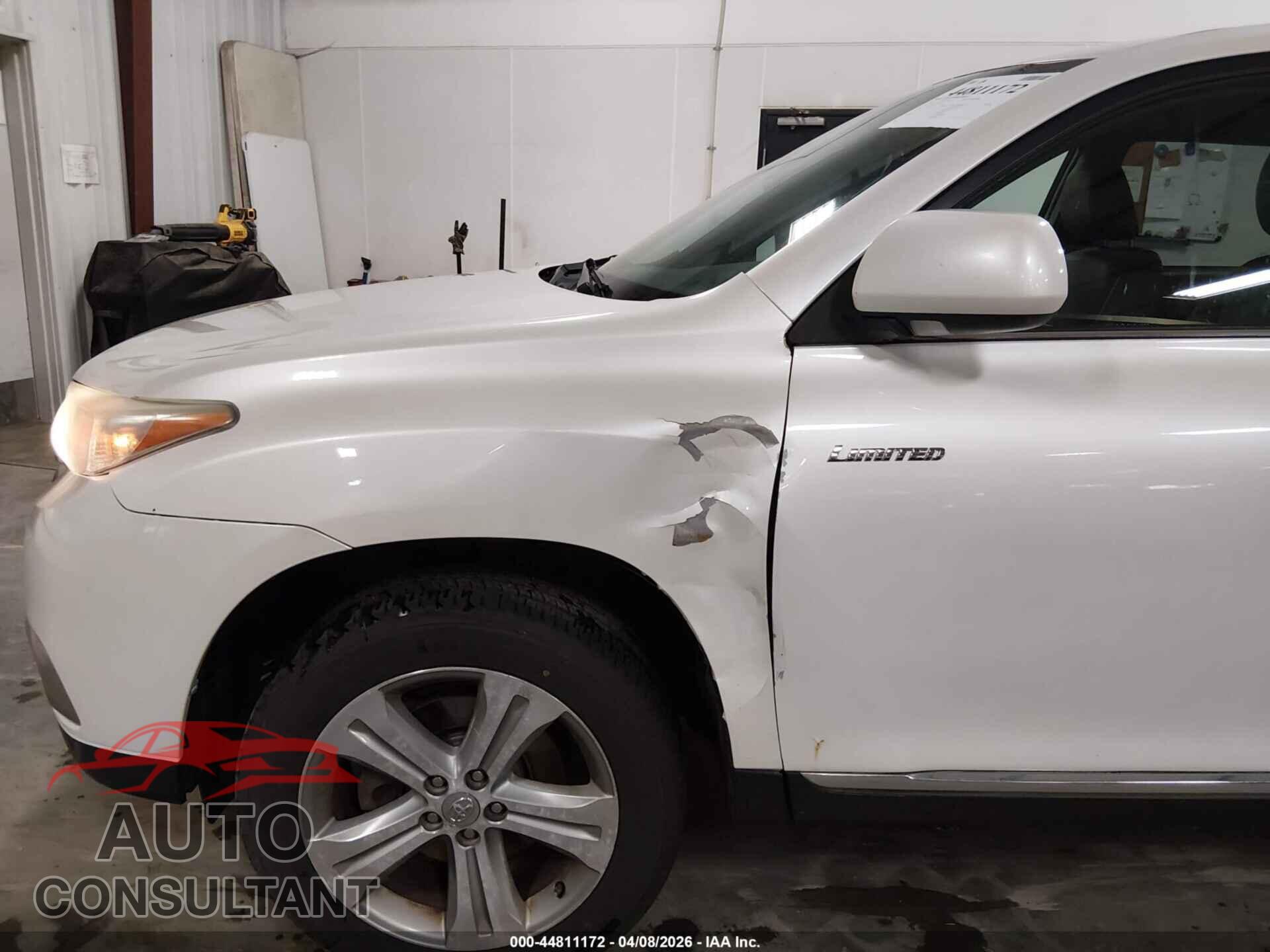 TOYOTA HIGHLANDER 2012 - 5TDDK3EH5CS156533