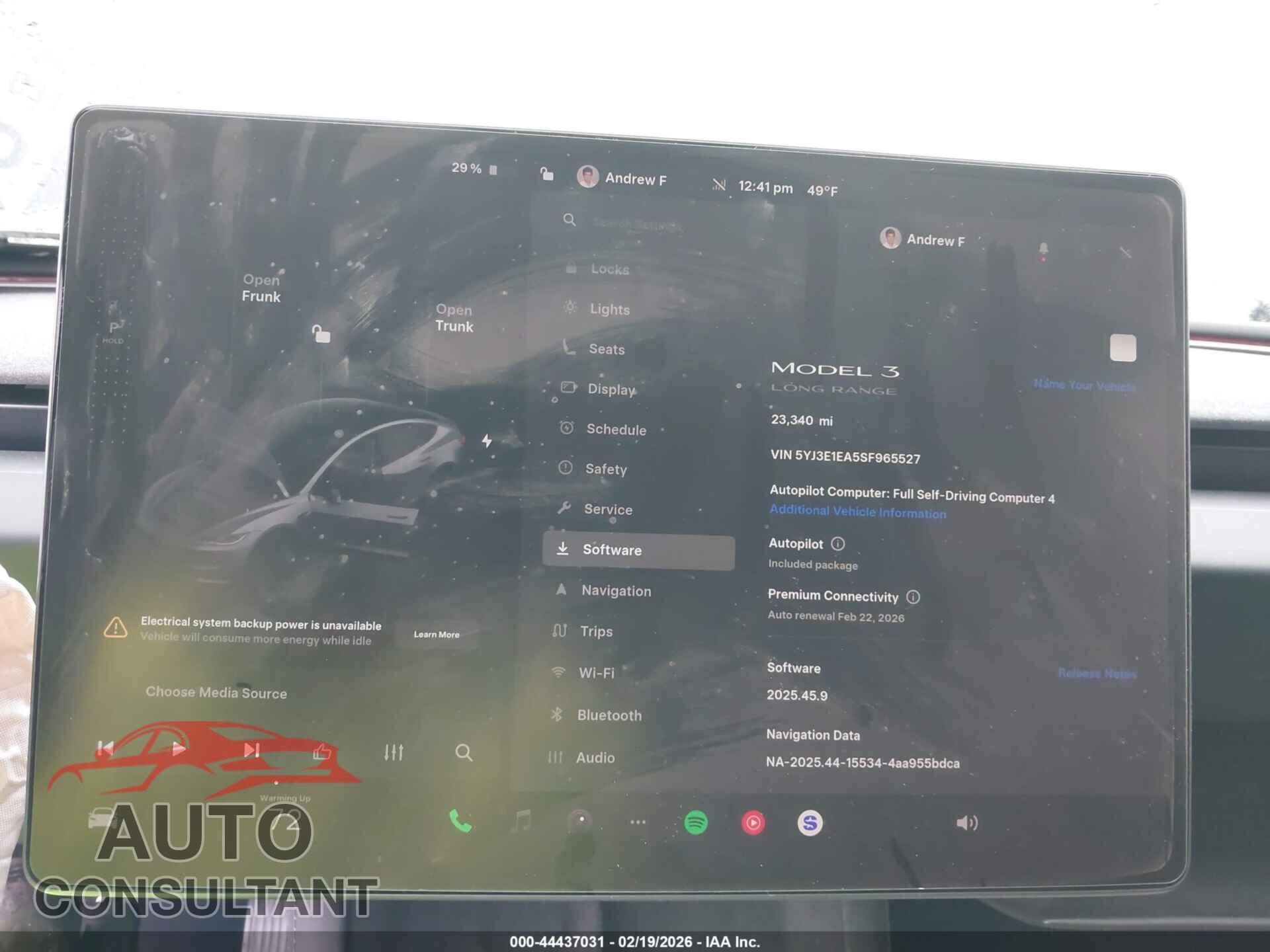 TESLA MODEL 3 2025 - 5YJ3E1EA5SF965527