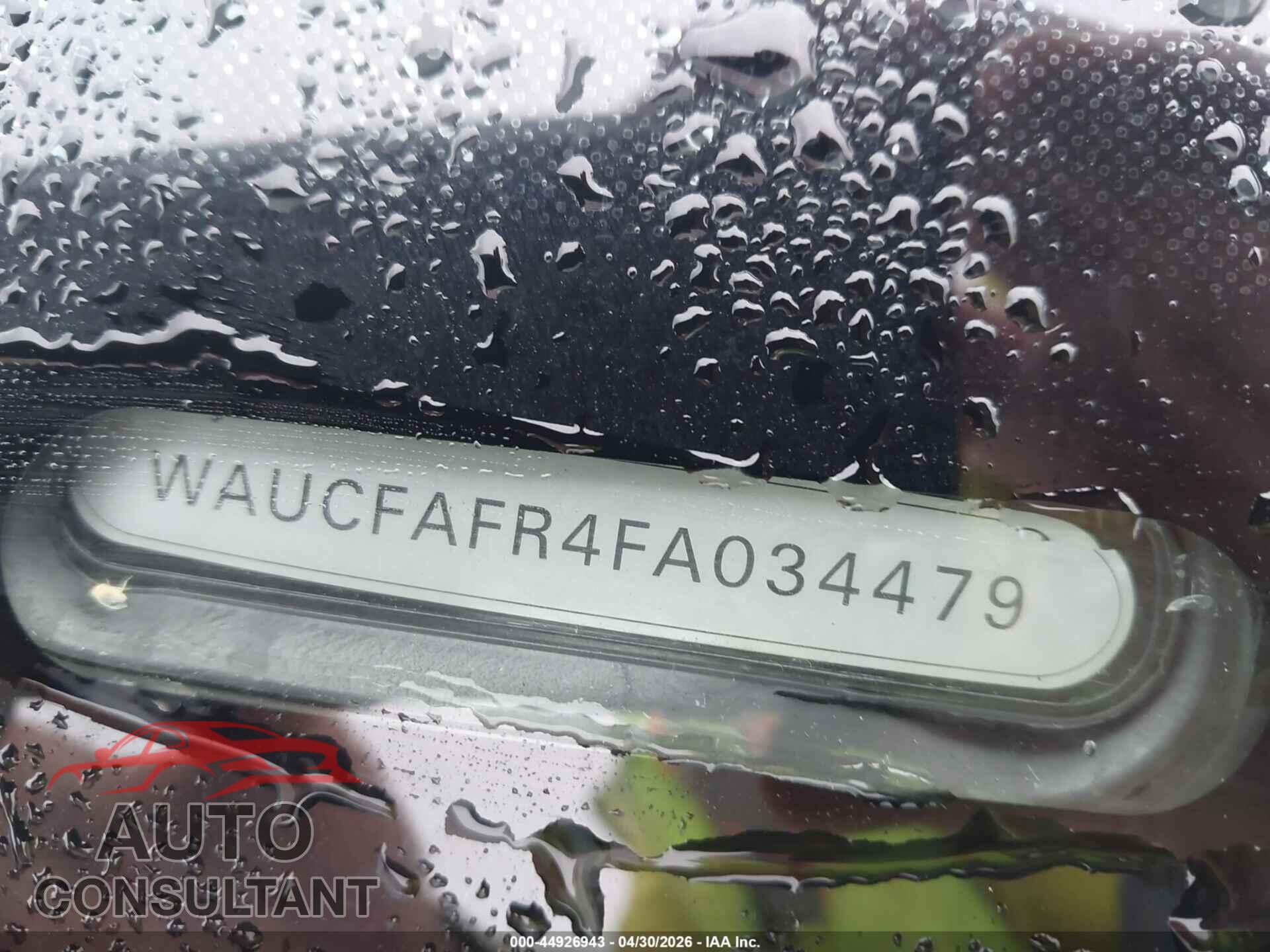 AUDI A5 2015 - WAUCFAFR4FA034479