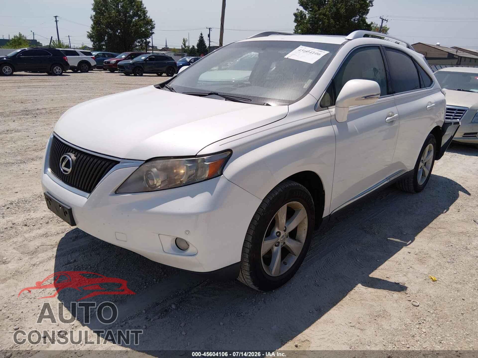 LEXUS RX 350 2012 - 2T2BK1BA8CC149289