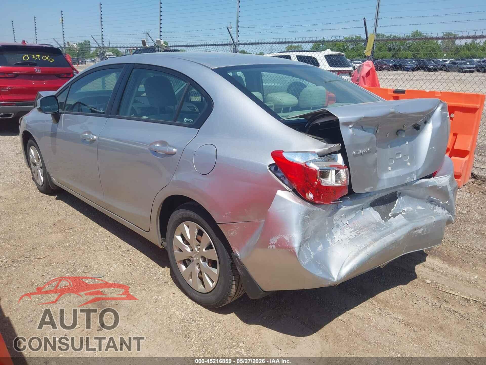 HONDA CIVIC 2012 - 19XFB2F59CE013070