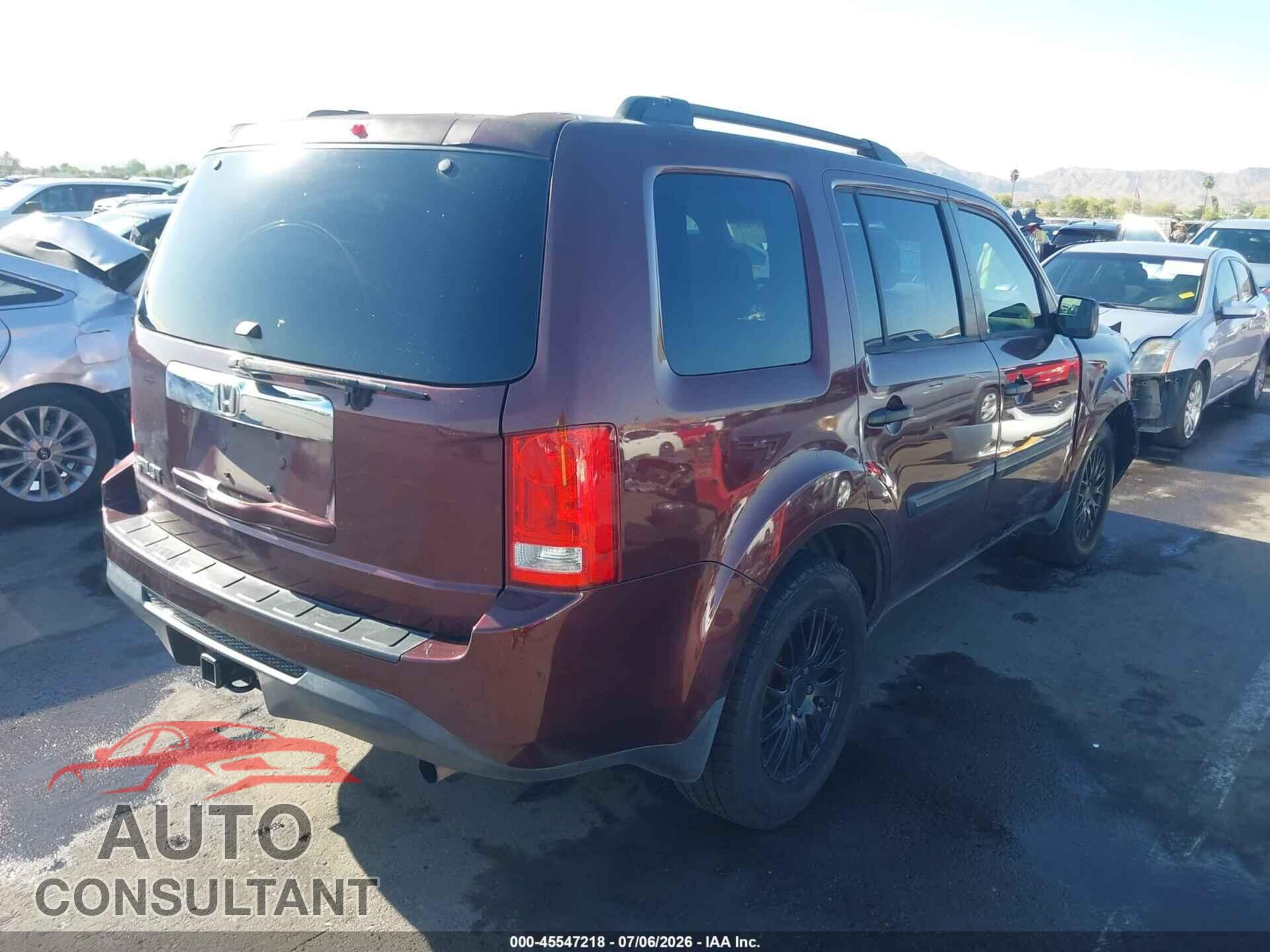 HONDA PILOT 2012 - 5FNYF3H29CB029656
