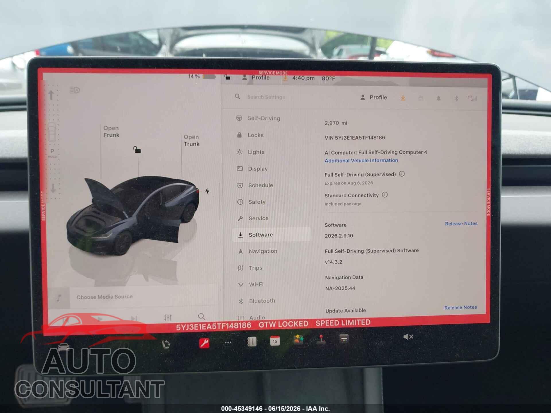 TESLA MODEL 3 2026 - 5YJ3E1EA5TF148186