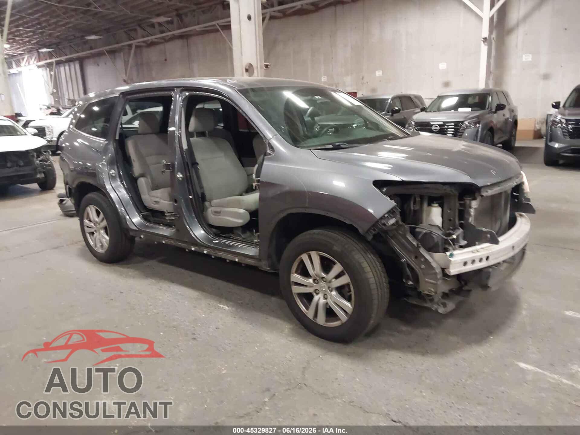 HONDA PILOT 2017 - 5FNYF5H11HB007922
