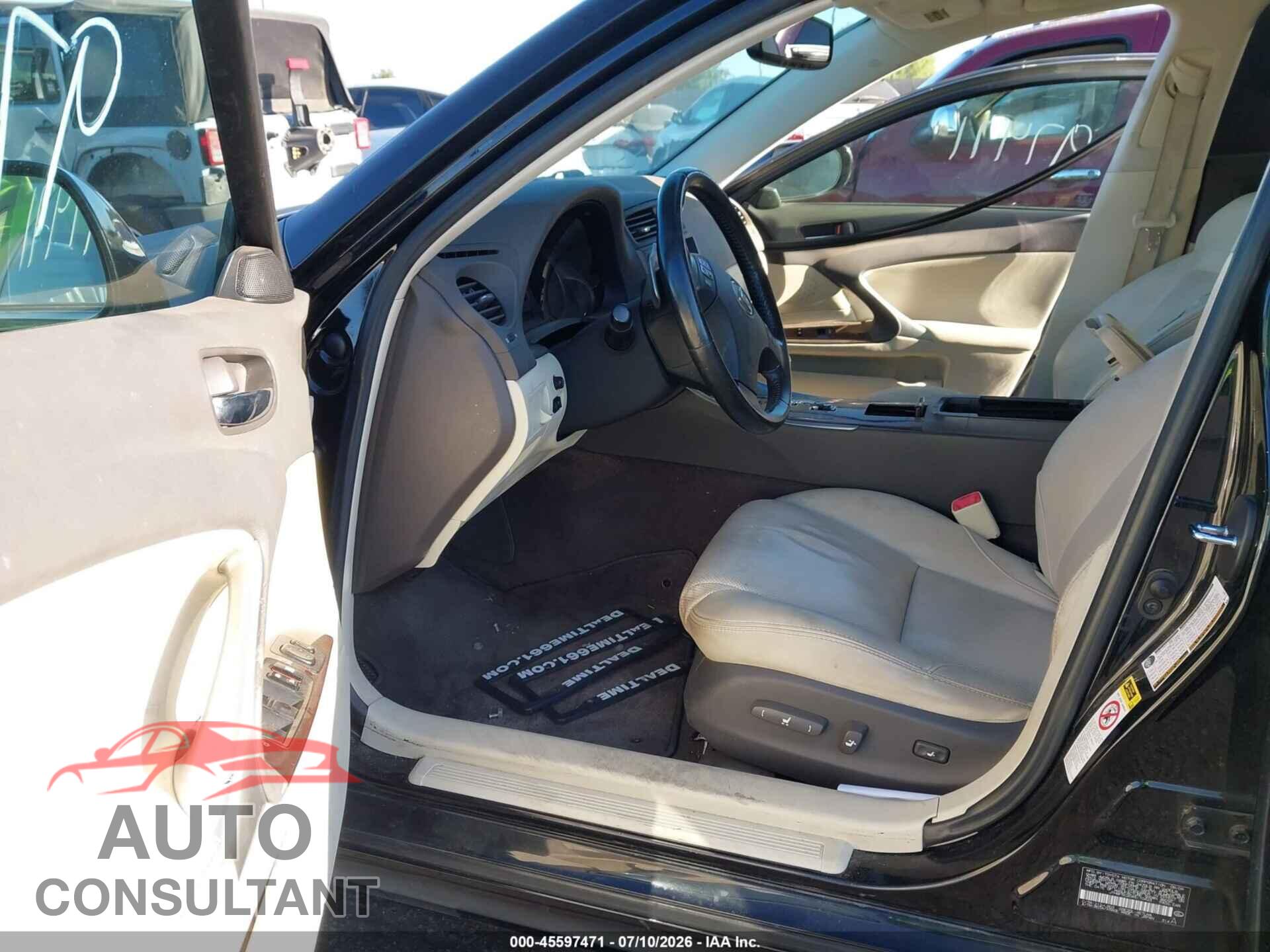 LEXUS IS 250 2010 - JTHBF5C20A5110423