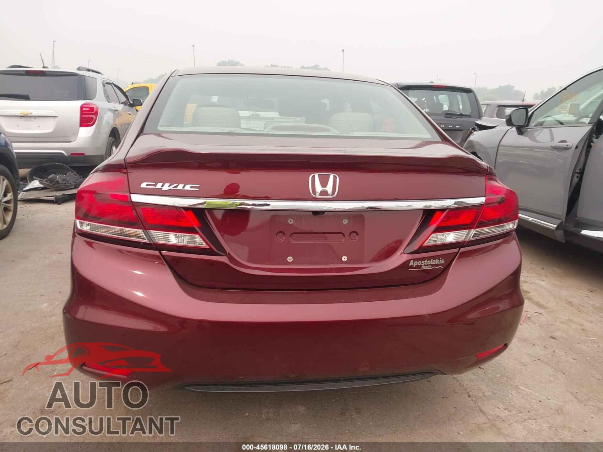 HONDA CIVIC 2014 - 2HGFB2F97EH548149
