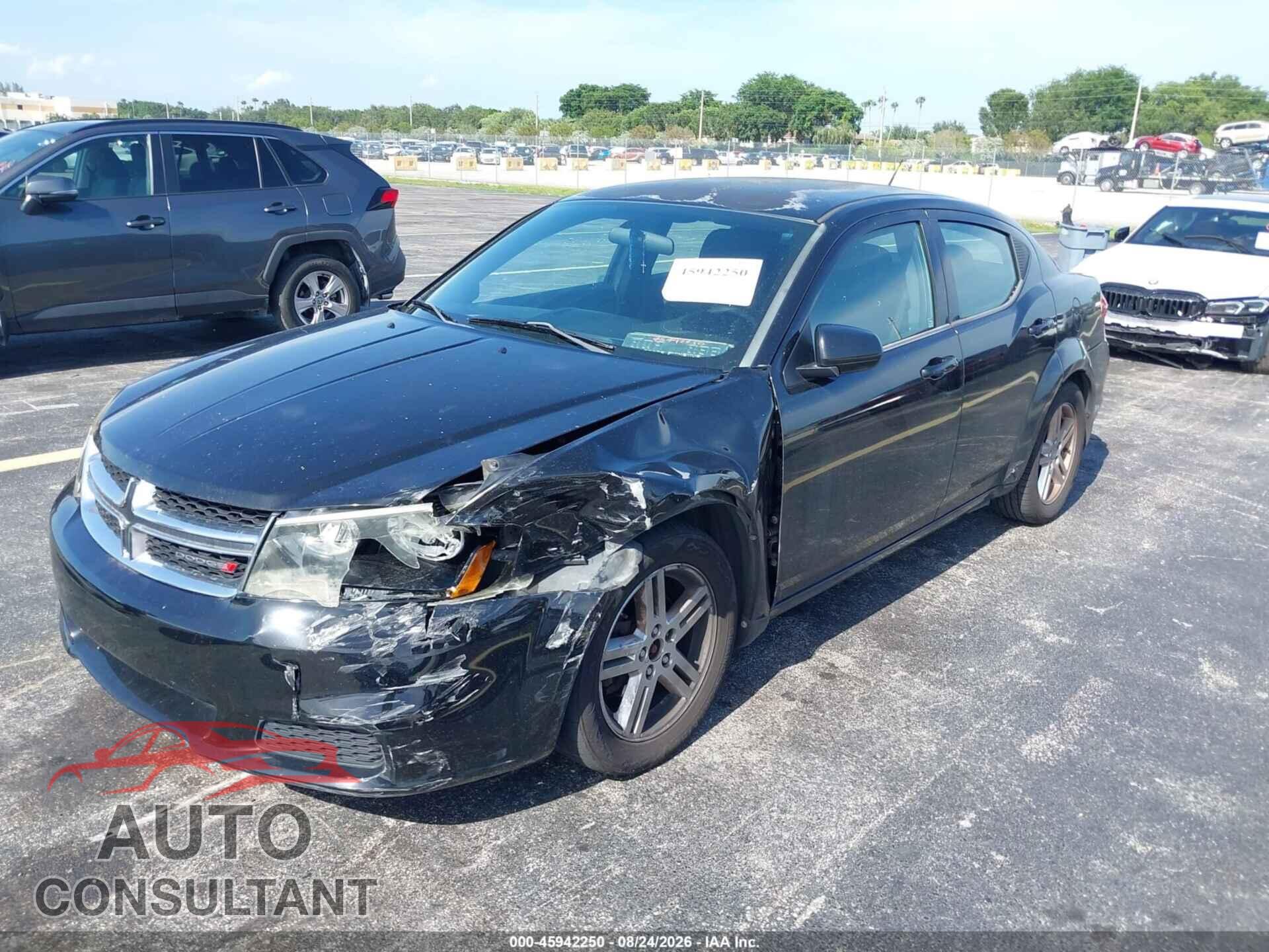 DODGE AVENGER 2012 - 1C3CDZCB1CN218141