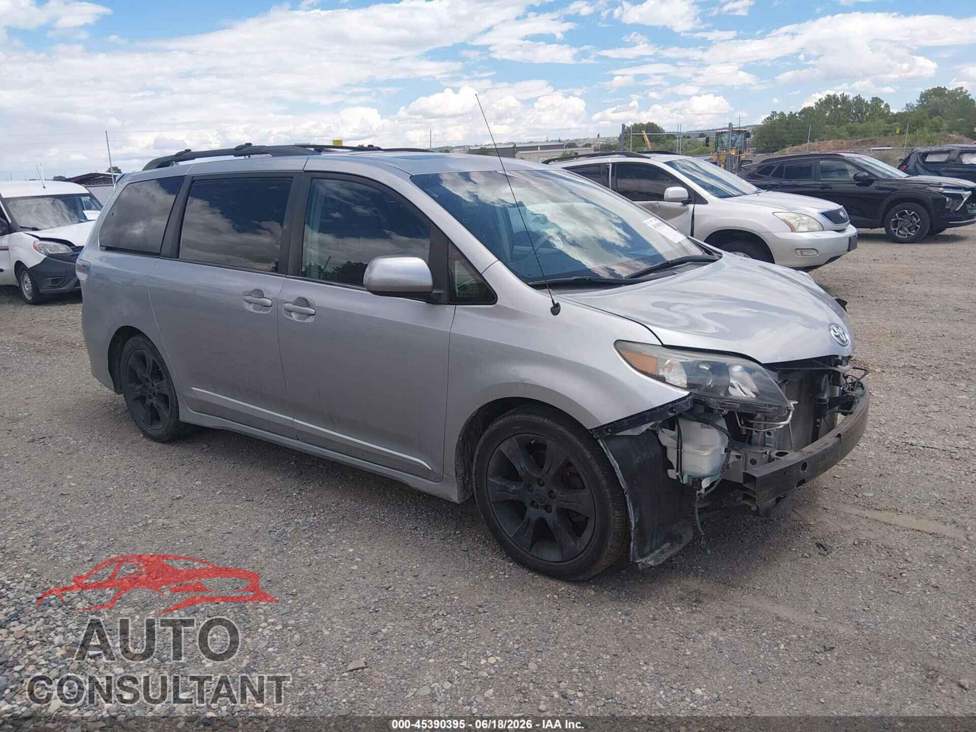 TOYOTA SIENNA 2012 - 5TDXK3DC7CS230313