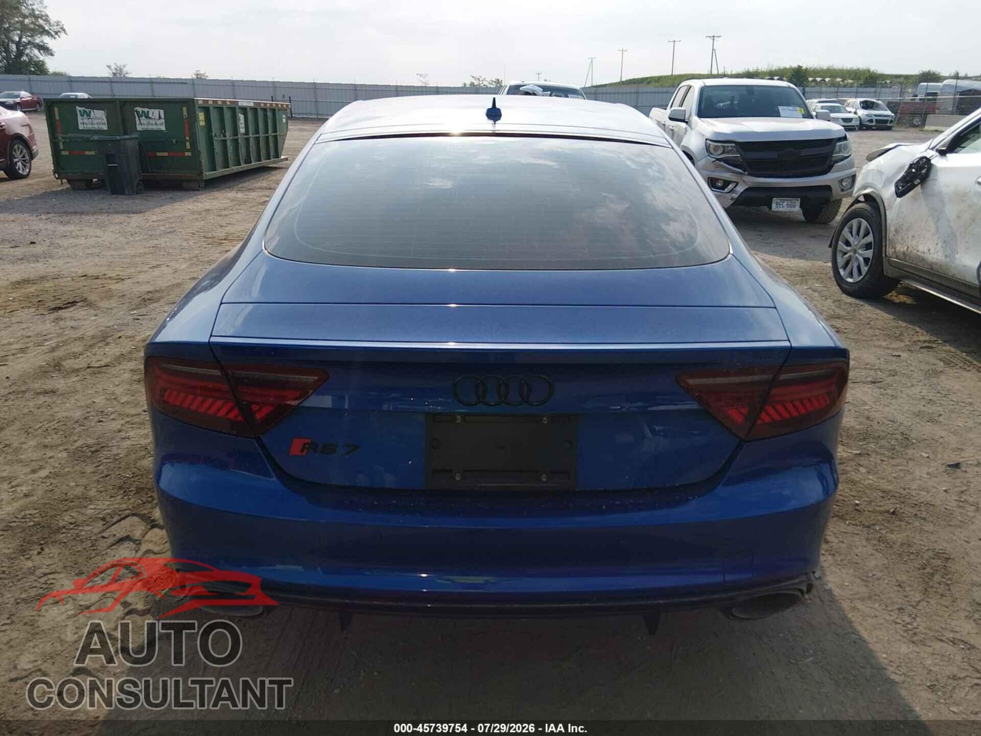 AUDI RS 7 2016 - WUAW2AFC1GN903897