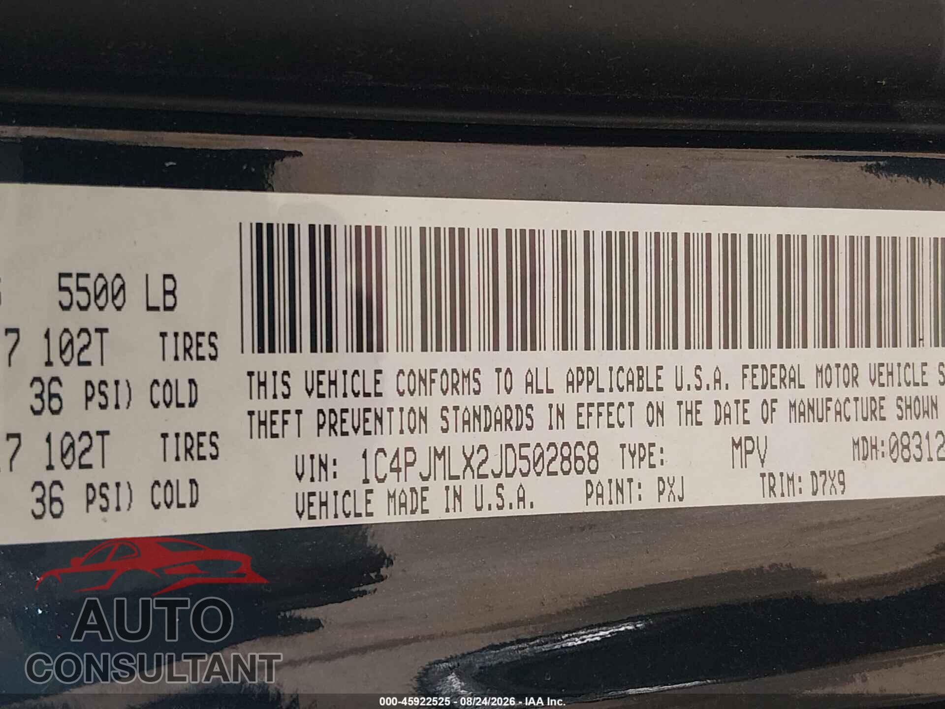 JEEP CHEROKEE 2018 - 1C4PJMLX2JD502868