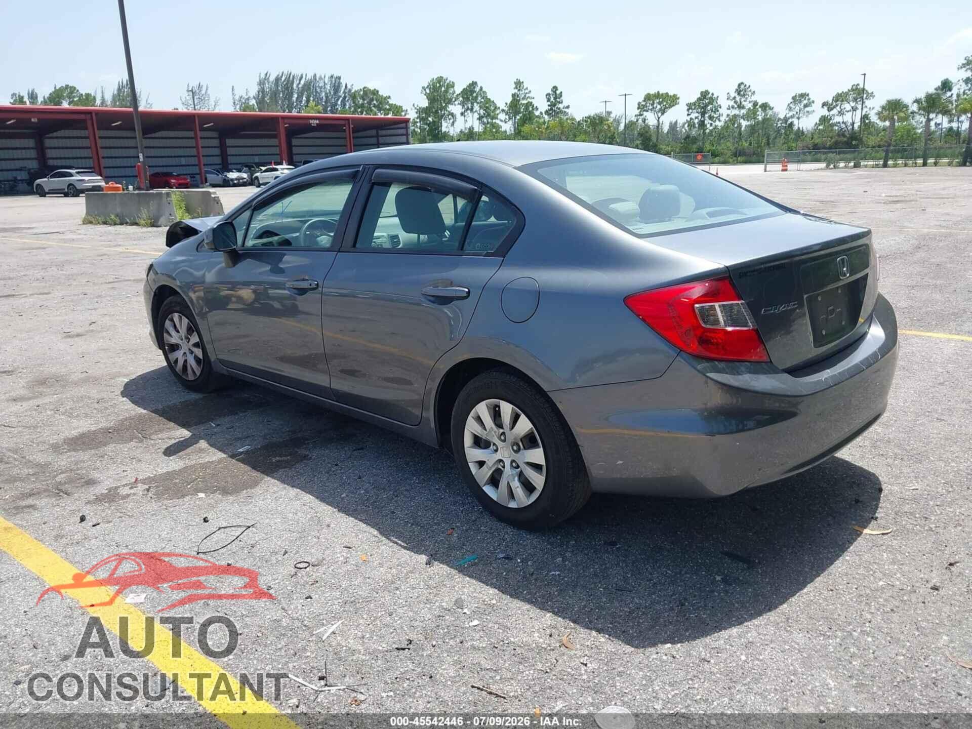 HONDA CIVIC 2012 - 19XFB2F56CE389323