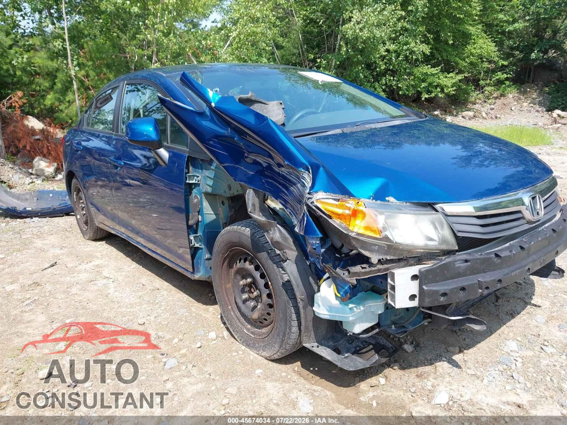 HONDA CIVIC 2012 - 2HGFB2F54CH578977