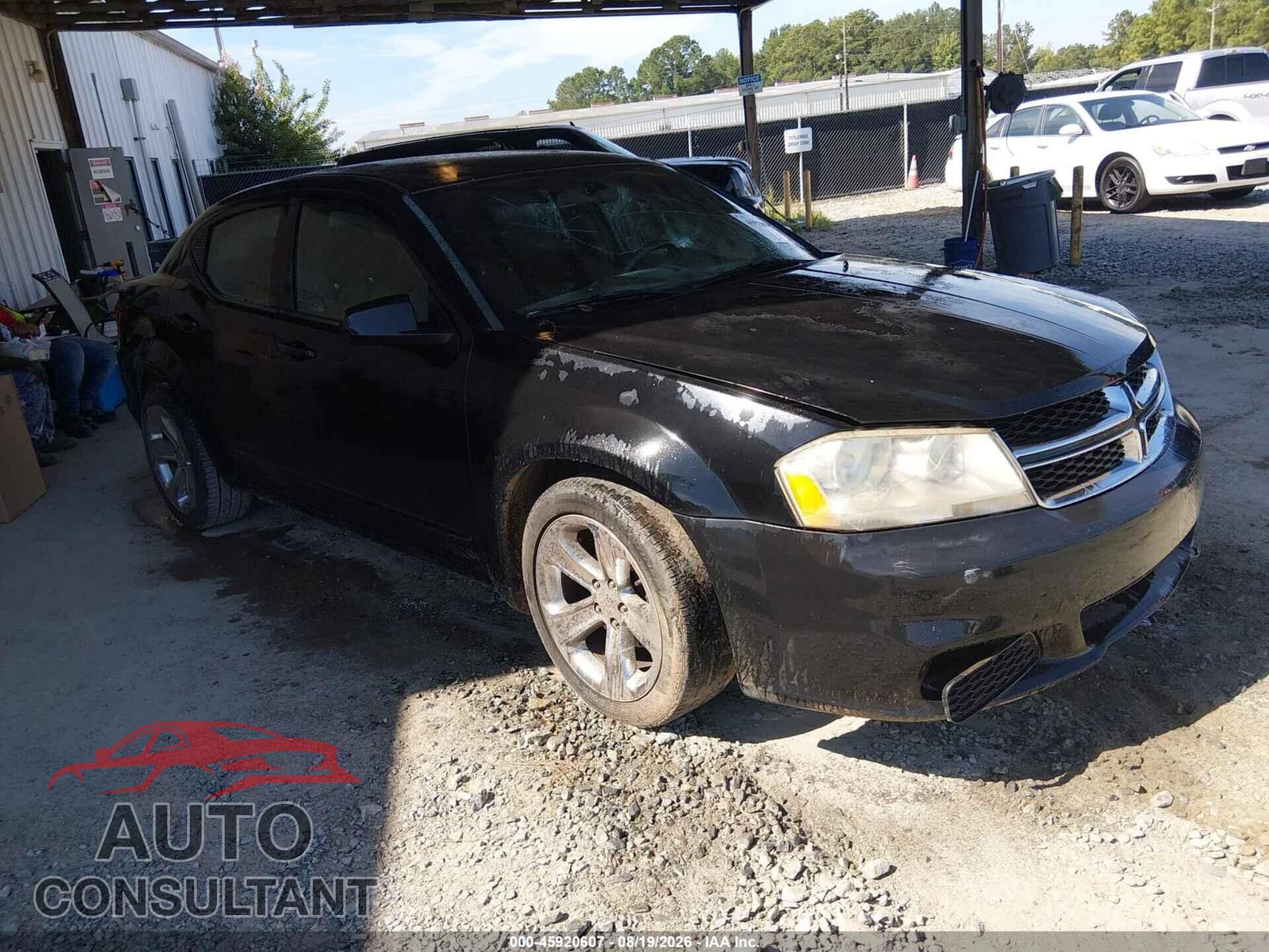 DODGE AVENGER 2012 - 1C3CDZAB6CN323101