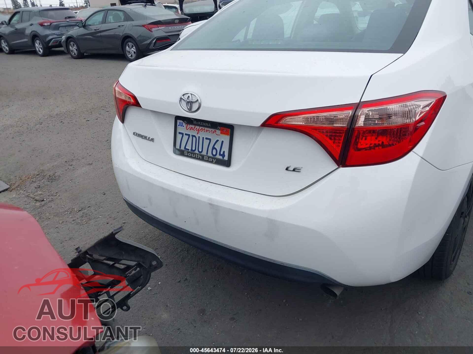 TOYOTA COROLLA 2017 - 2T1BURHE6HC943433