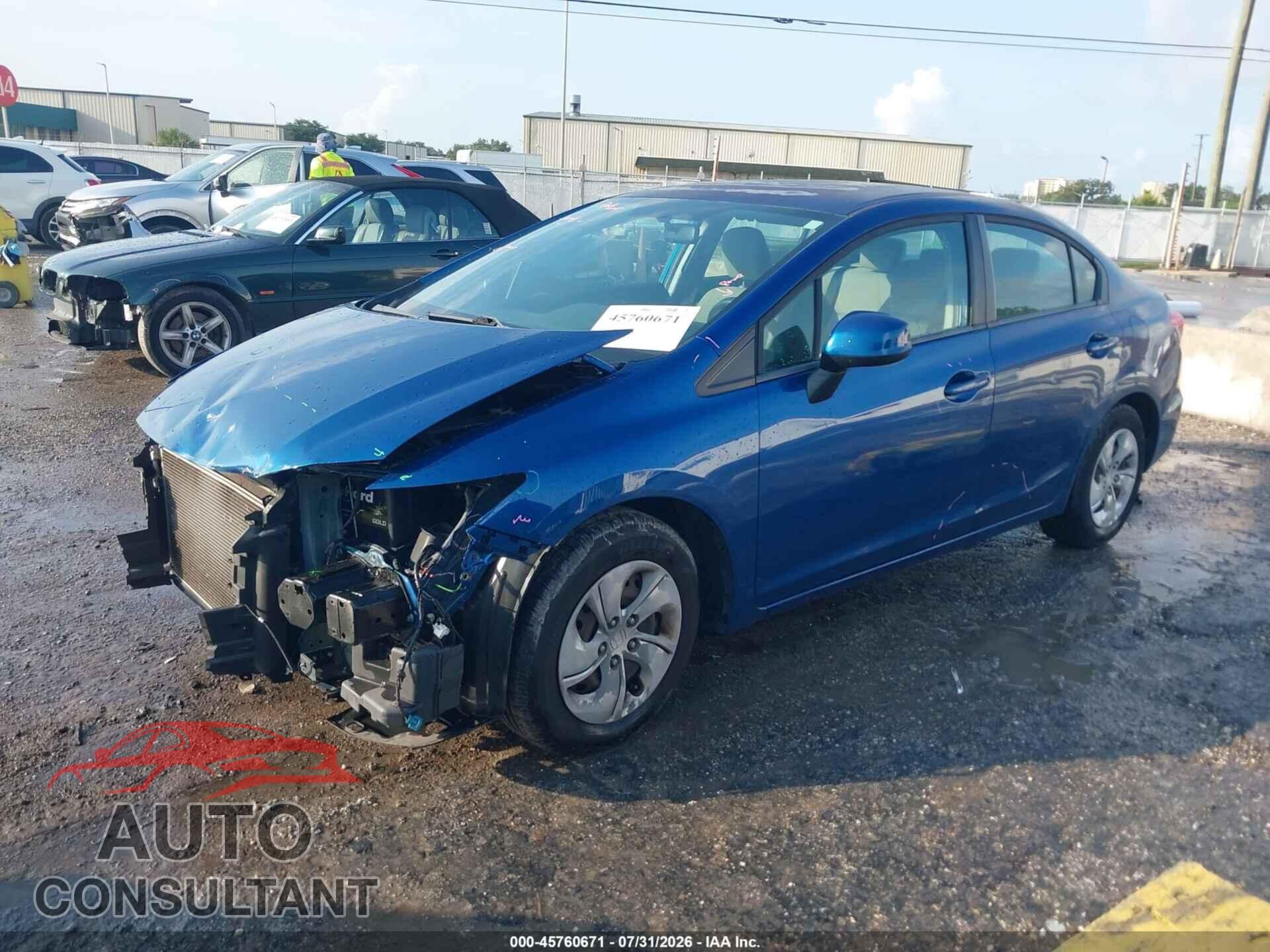 HONDA CIVIC 2013 - 19XFB2F53DE100075