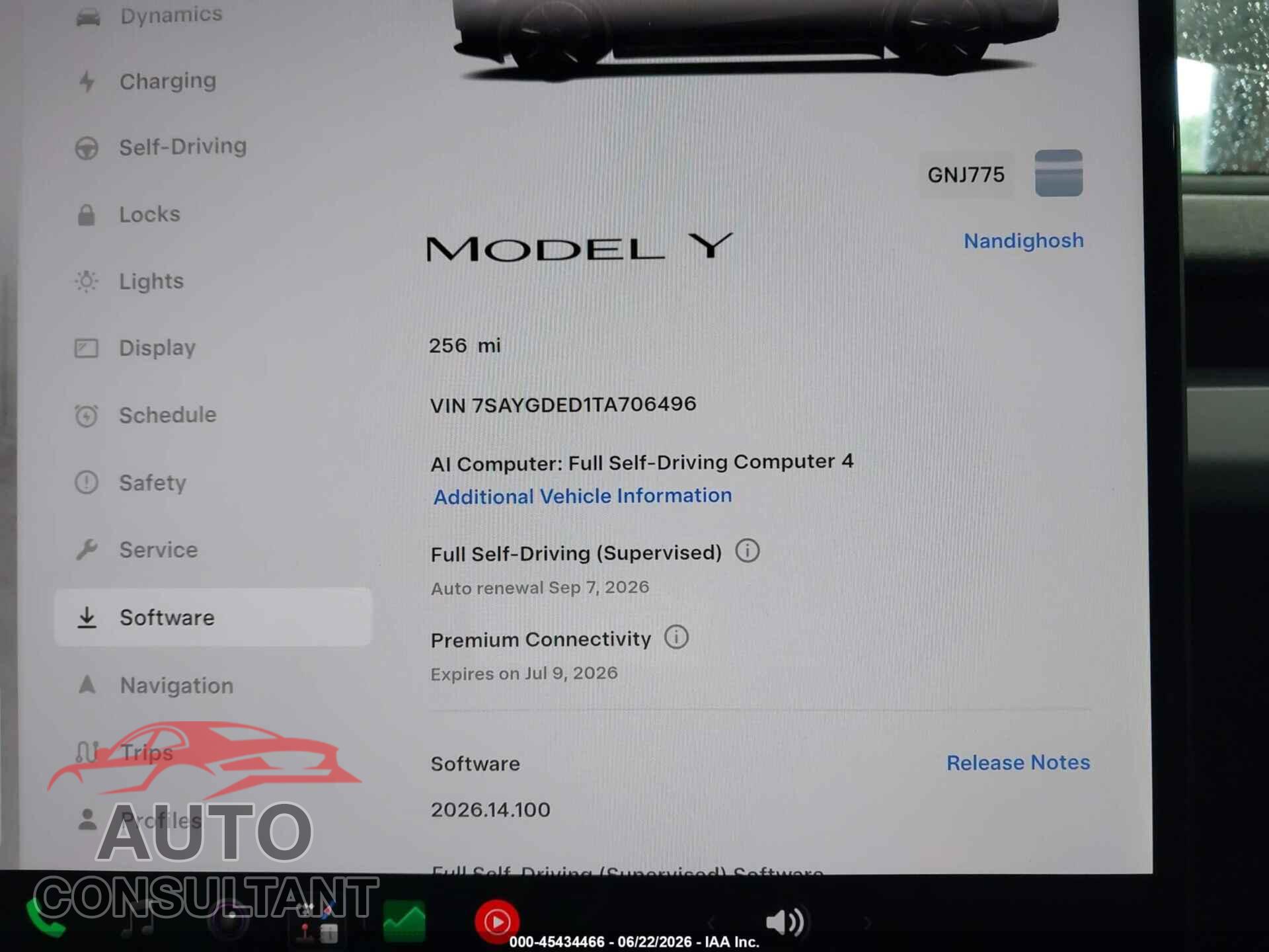 TESLA MODEL Y 2026 - 7SAYGDED1TA706496