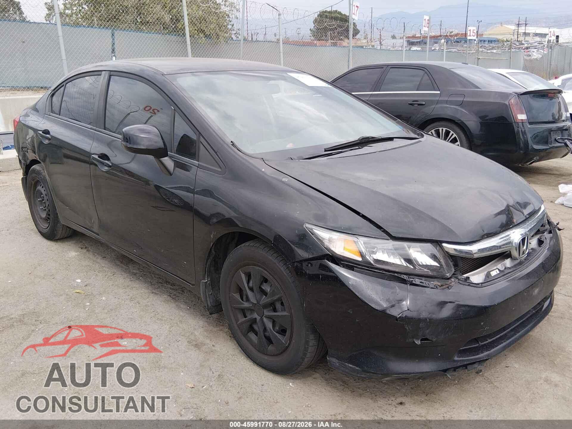 HONDA CIVIC 2012 - 19XFB2F56CE364907
