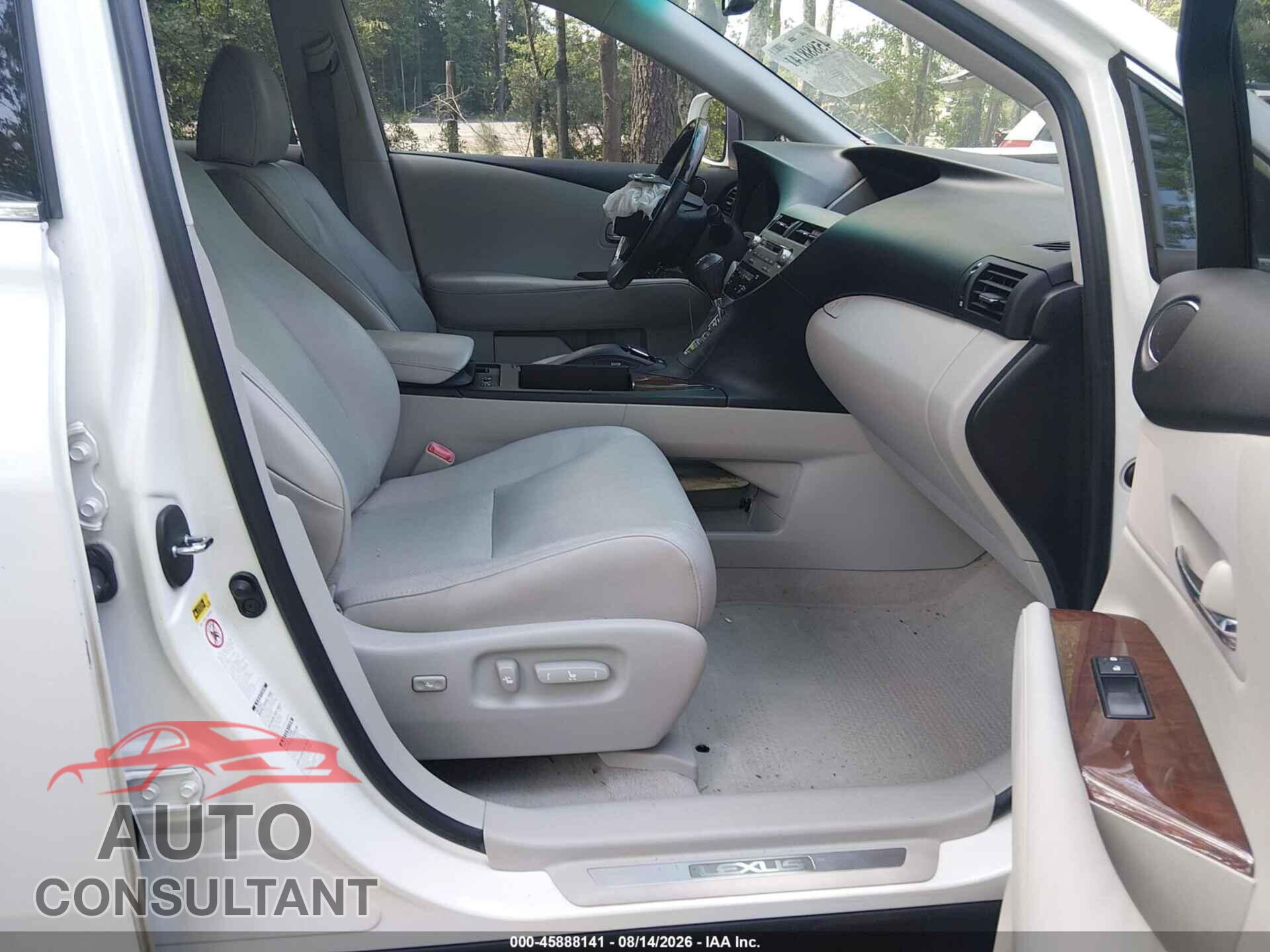 LEXUS RX 350 2011 - 2T2BK1BA1BC115063