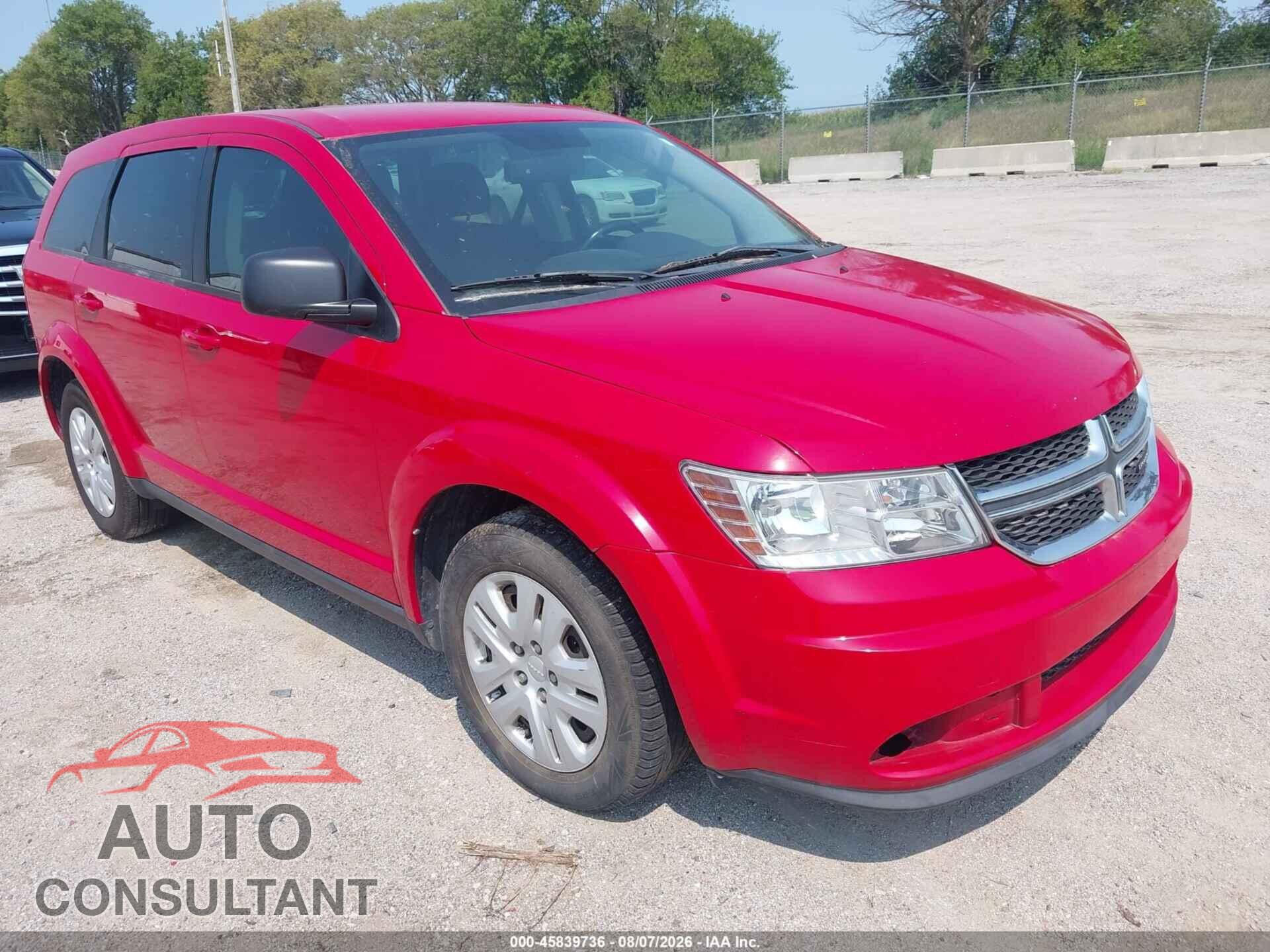 DODGE JOURNEY 2013 - 3C4PDCAB0DT723439